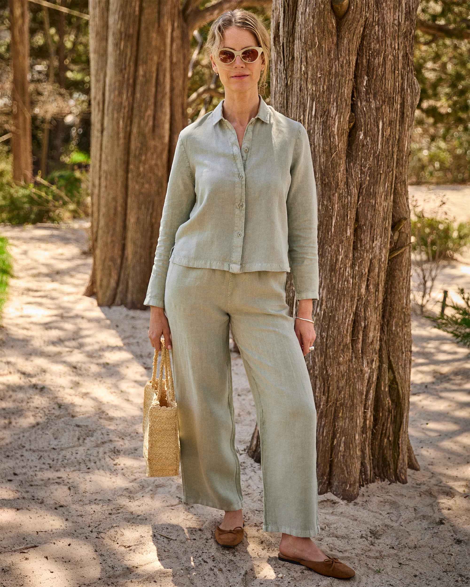Women's June Button Up - Seagrass