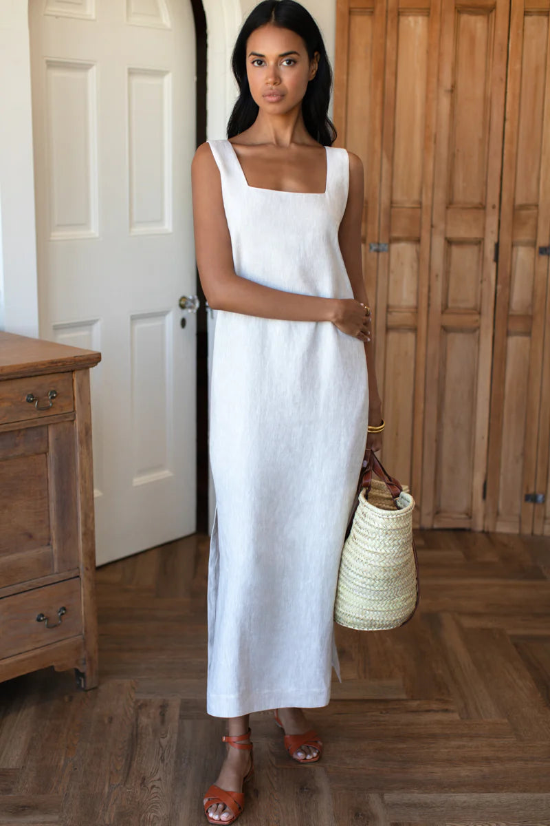 Roma Maxi Shift Dress - Beach Linen