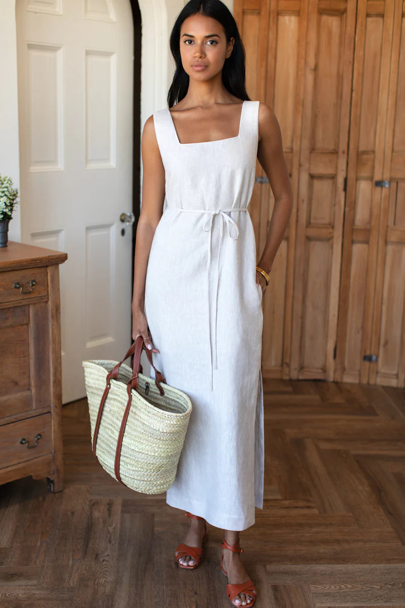 Roma Maxi Shift Dress - Beach Linen