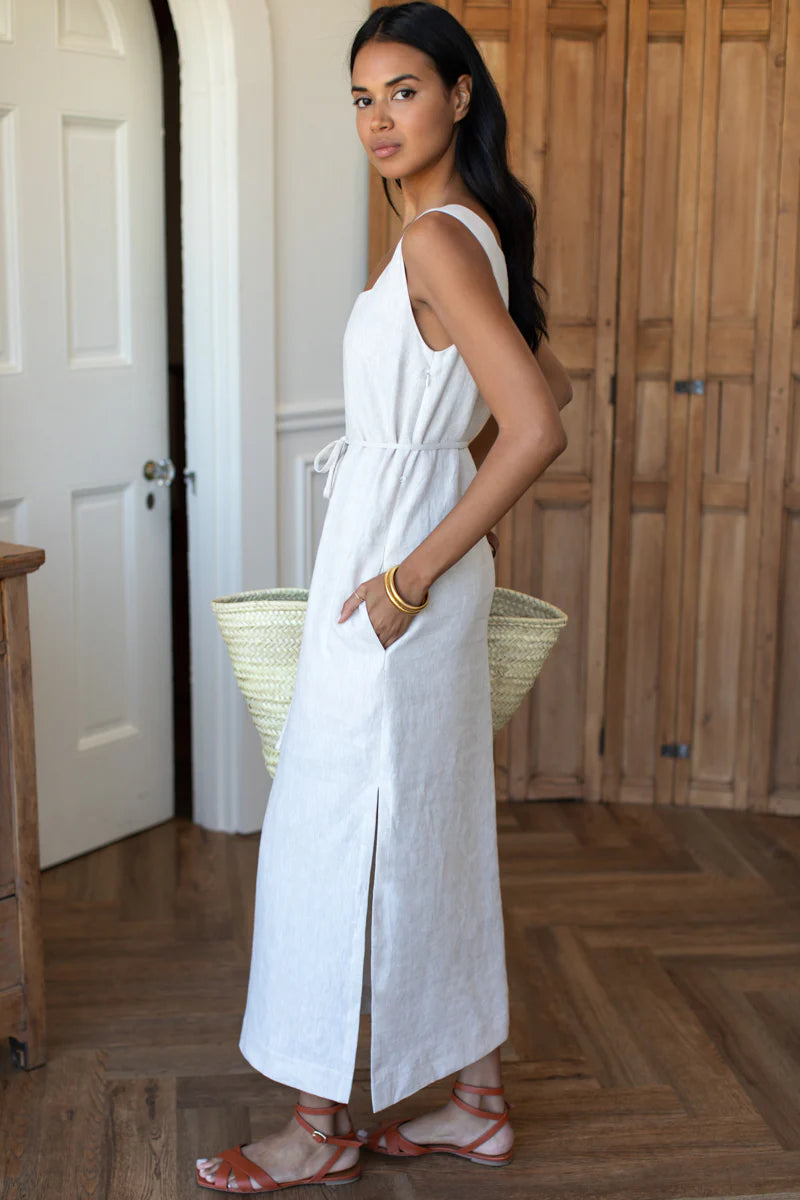 Roma Maxi Shift Dress - Beach Linen