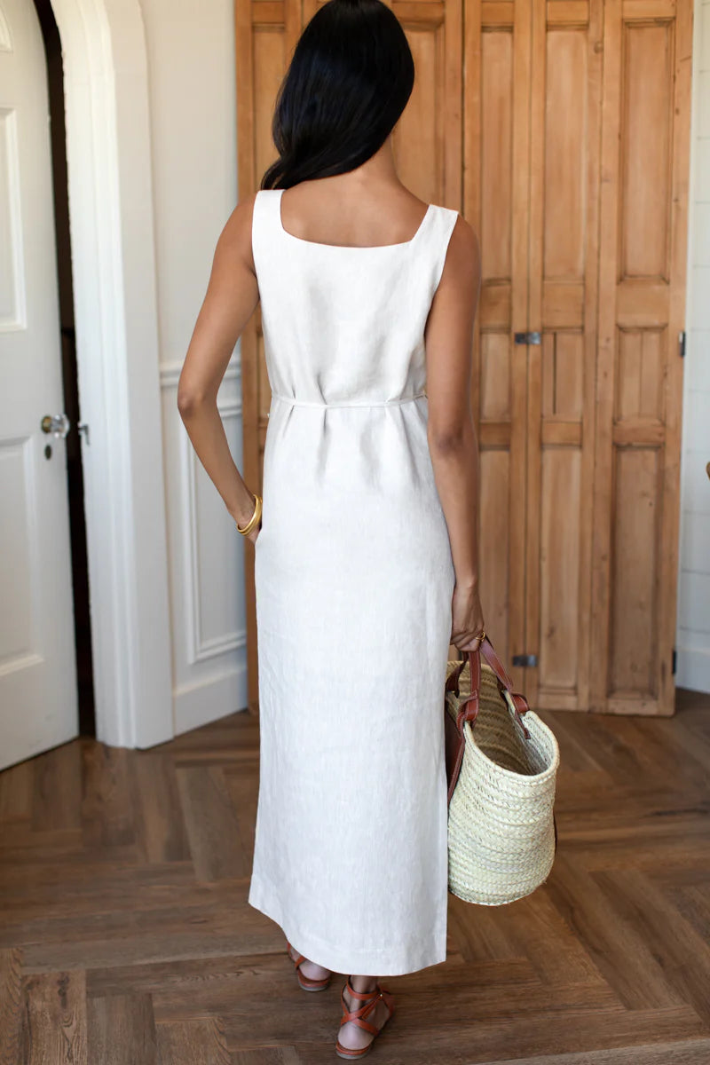 Roma Maxi Shift Dress - Beach Linen