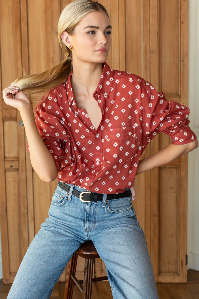 Ryan Shirt - Antique Rouge Diamonds