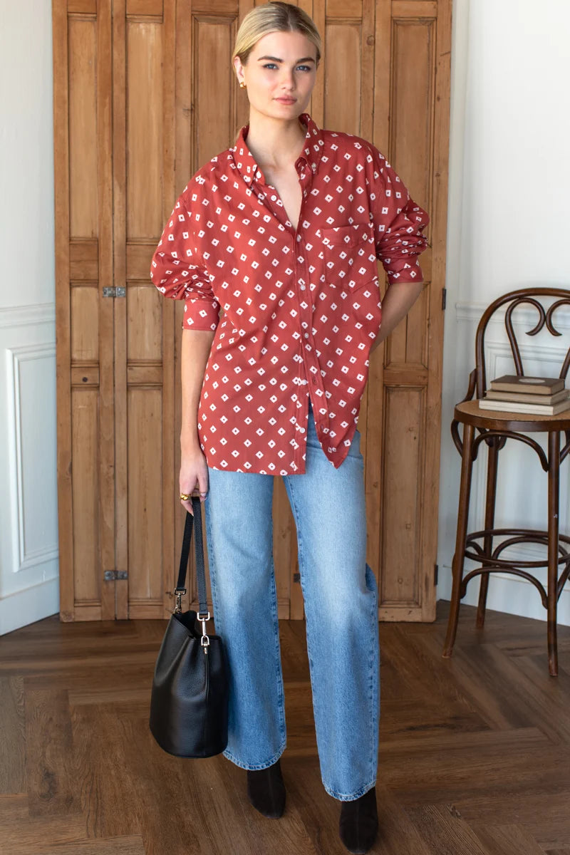 Ryan Shirt - Antique Rouge Diamonds