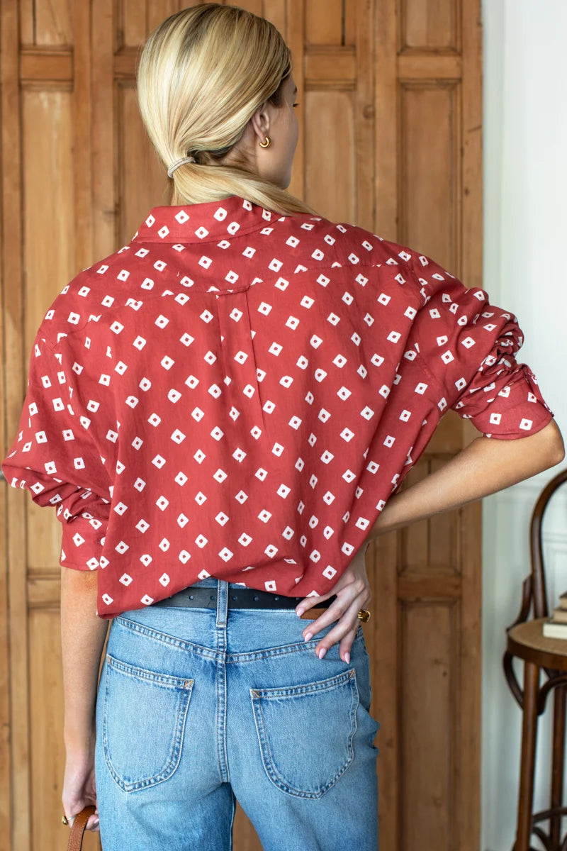 Ryan Shirt - Antique Rouge Diamonds