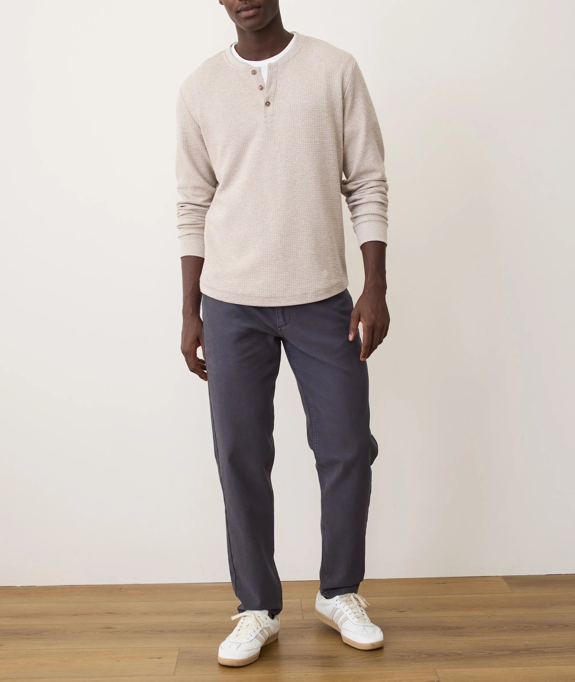 Flex Terry Slim Straight Pant - Faded Navy