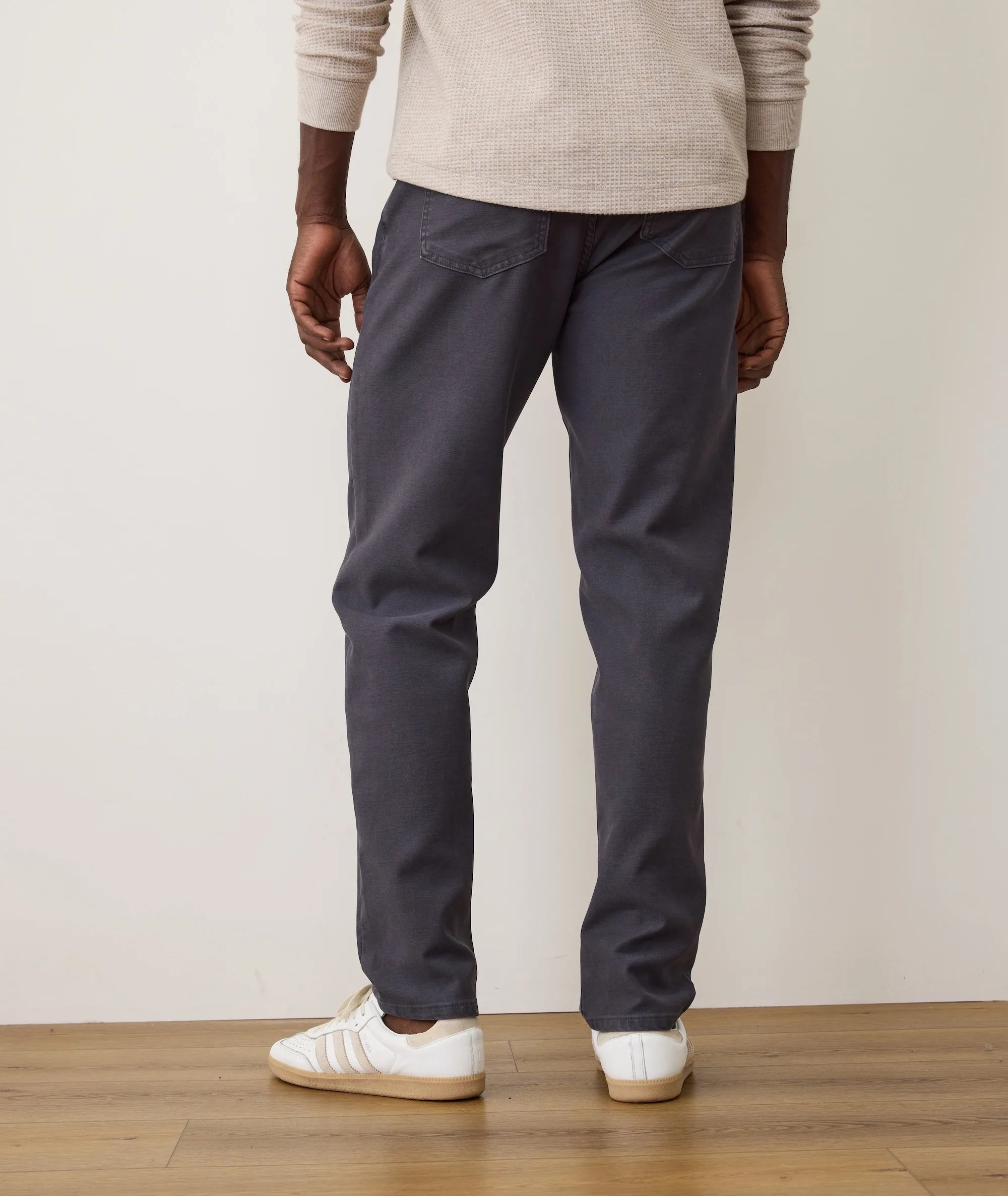 Flex Terry Slim Straight Pant - Faded Navy