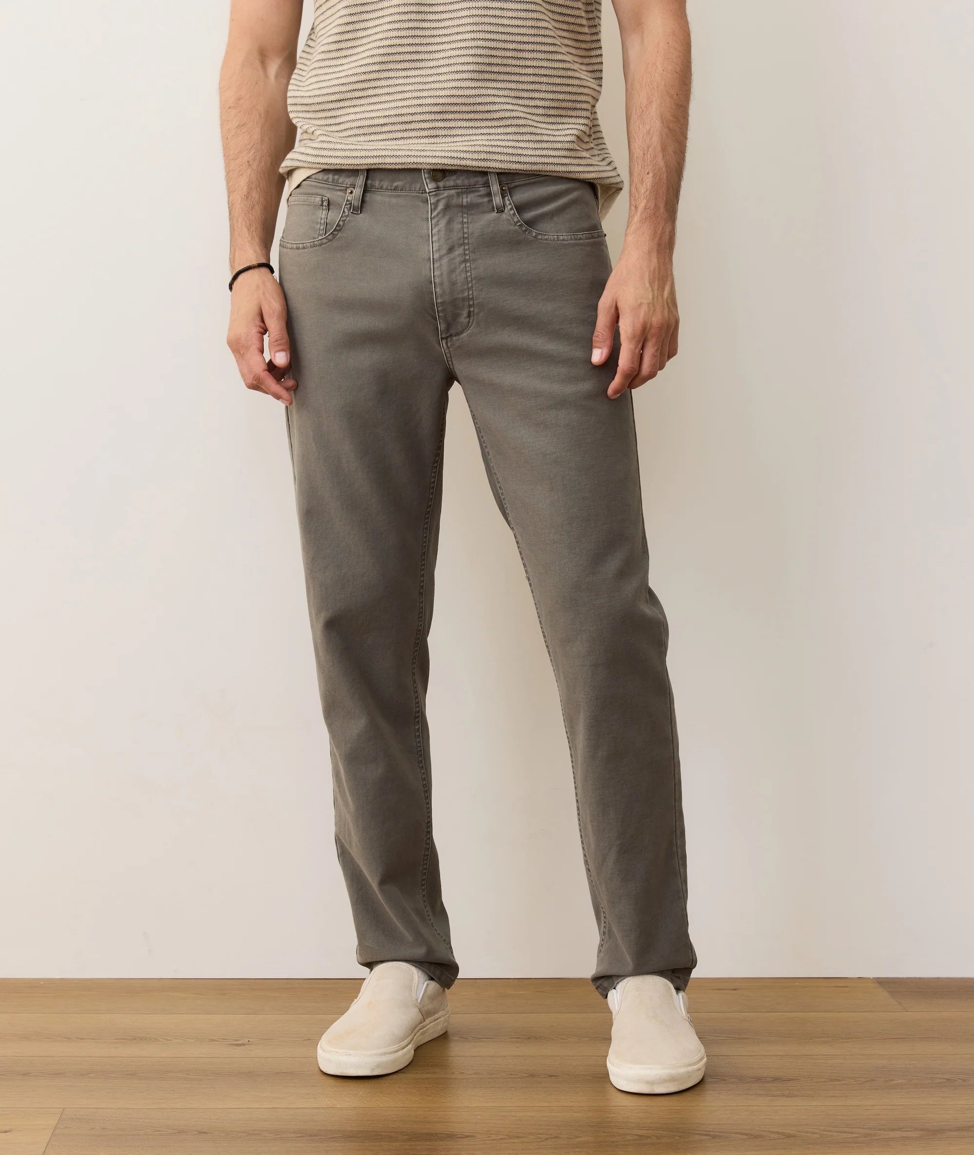 Flex Terry Slim Straight Pant - Olive