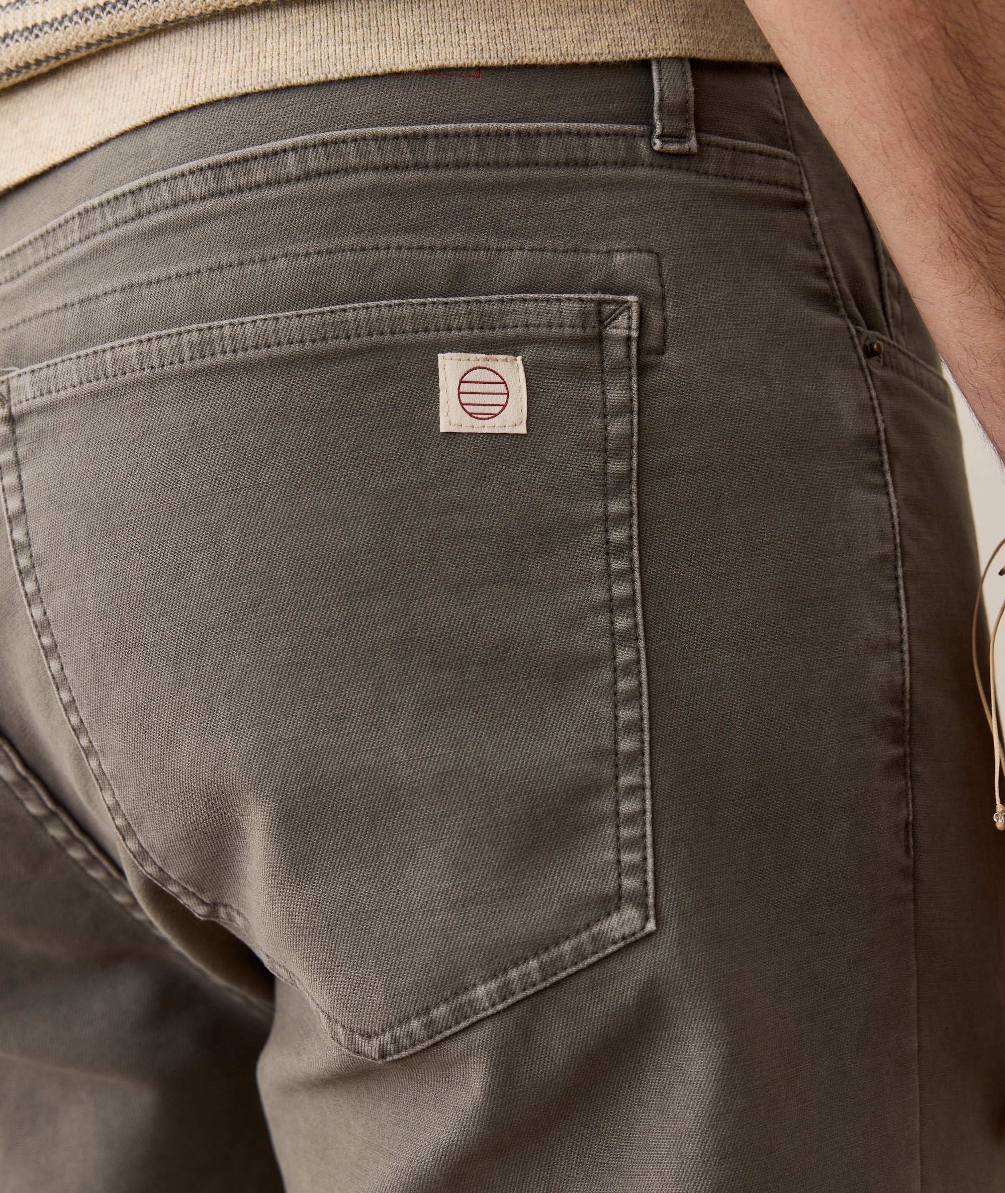 Flex Terry Slim Straight Pant - Olive