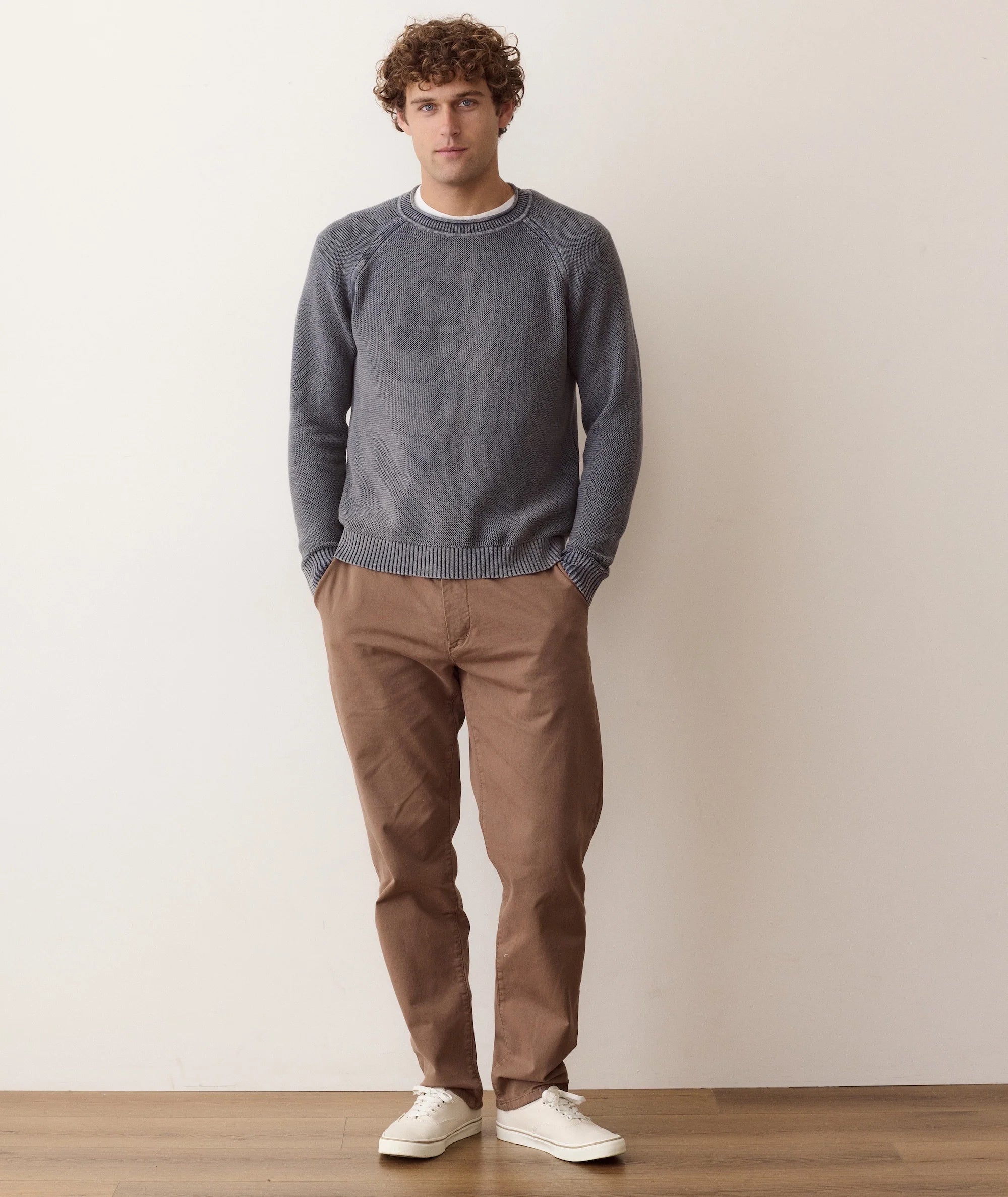 Garment Dye Roll Neck Sweater - Mood Indigo