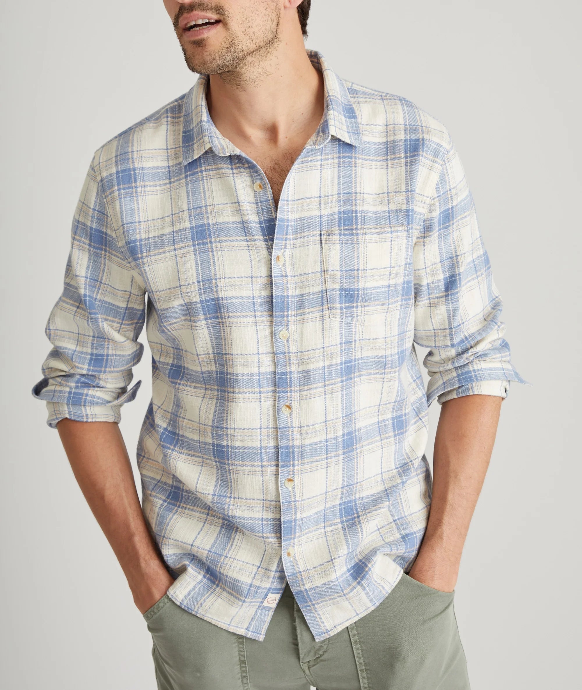Stretch Selvage Long Sleeve Shirt