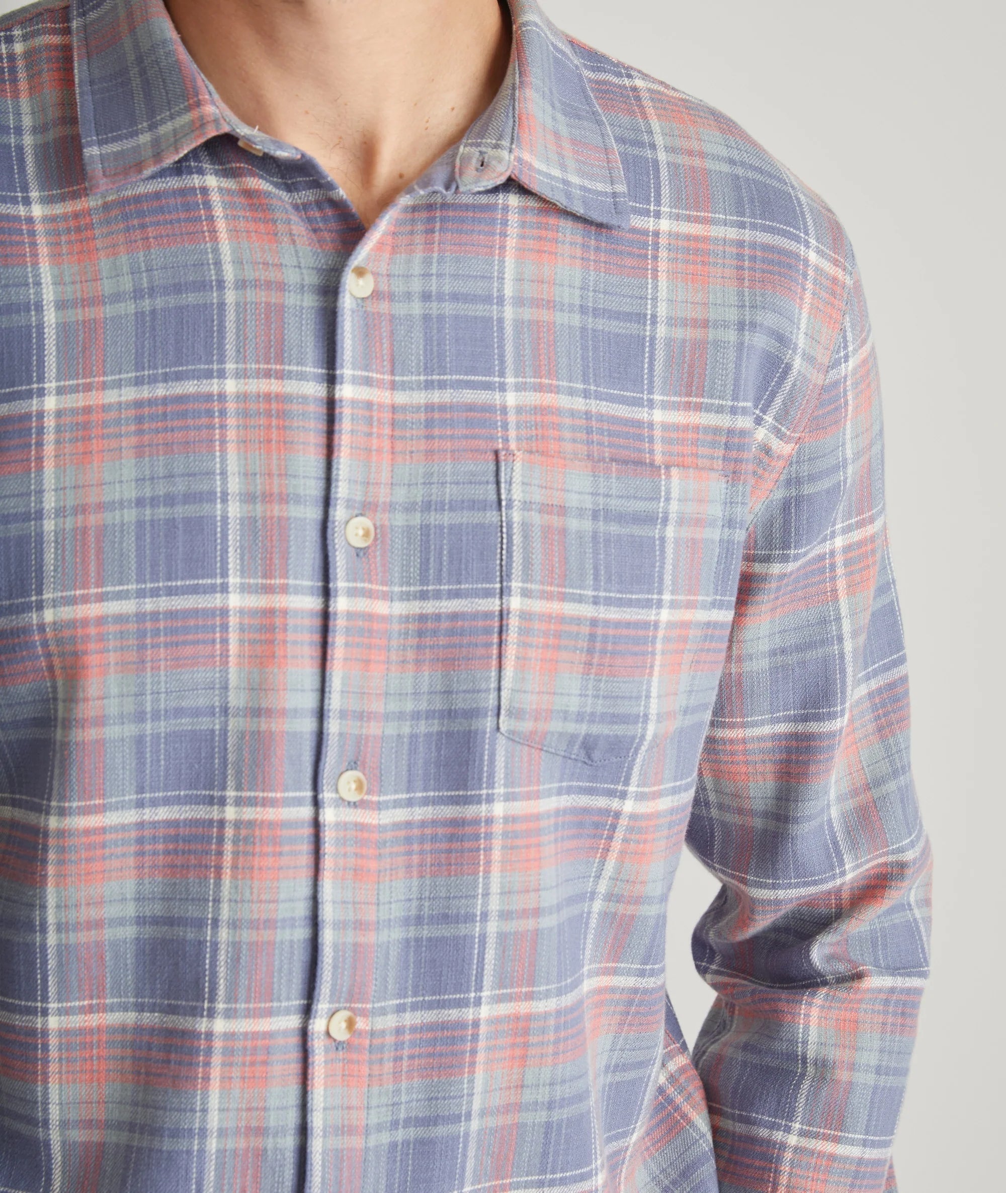 Stretch Selvage Long Sleeve Shirt