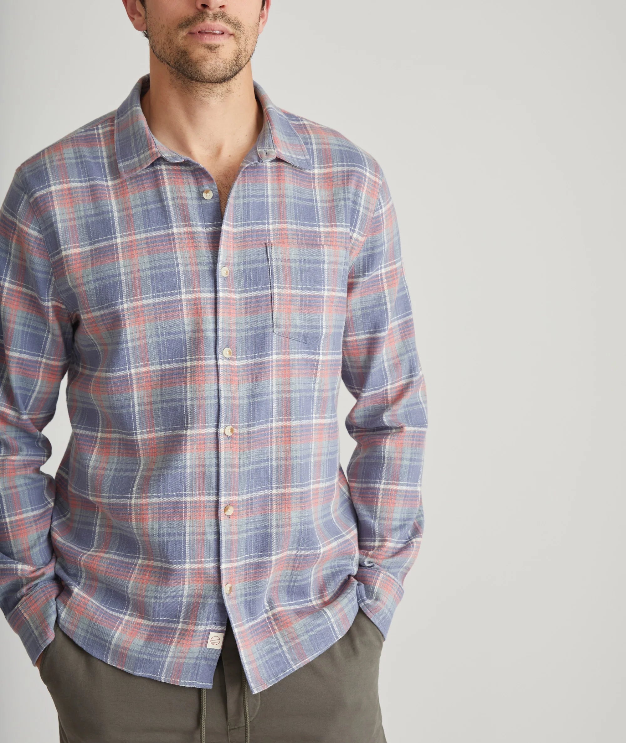 Stretch Selvage Long Sleeve Shirt