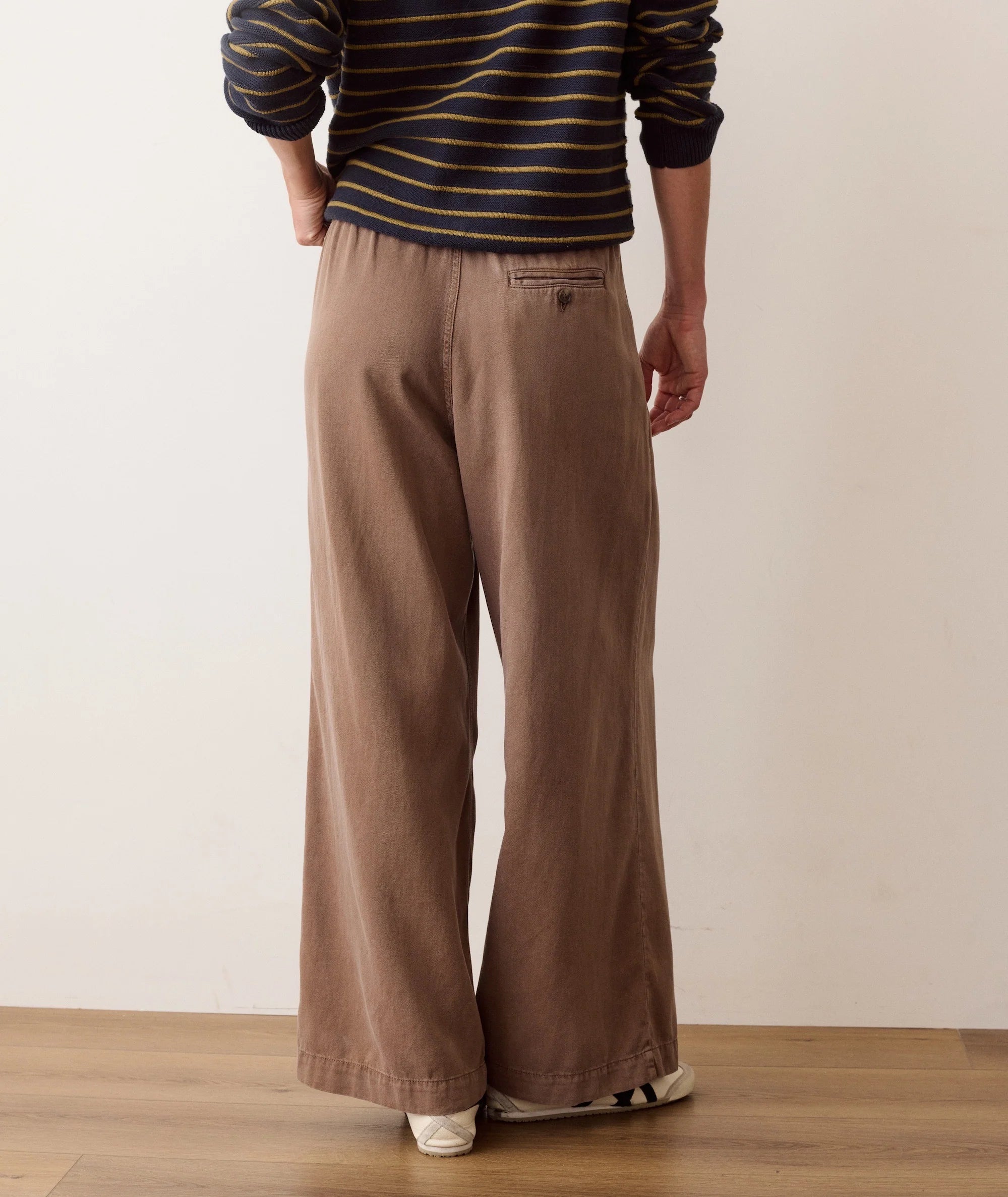 Allison Pleated Wide Leg Trouser - Java