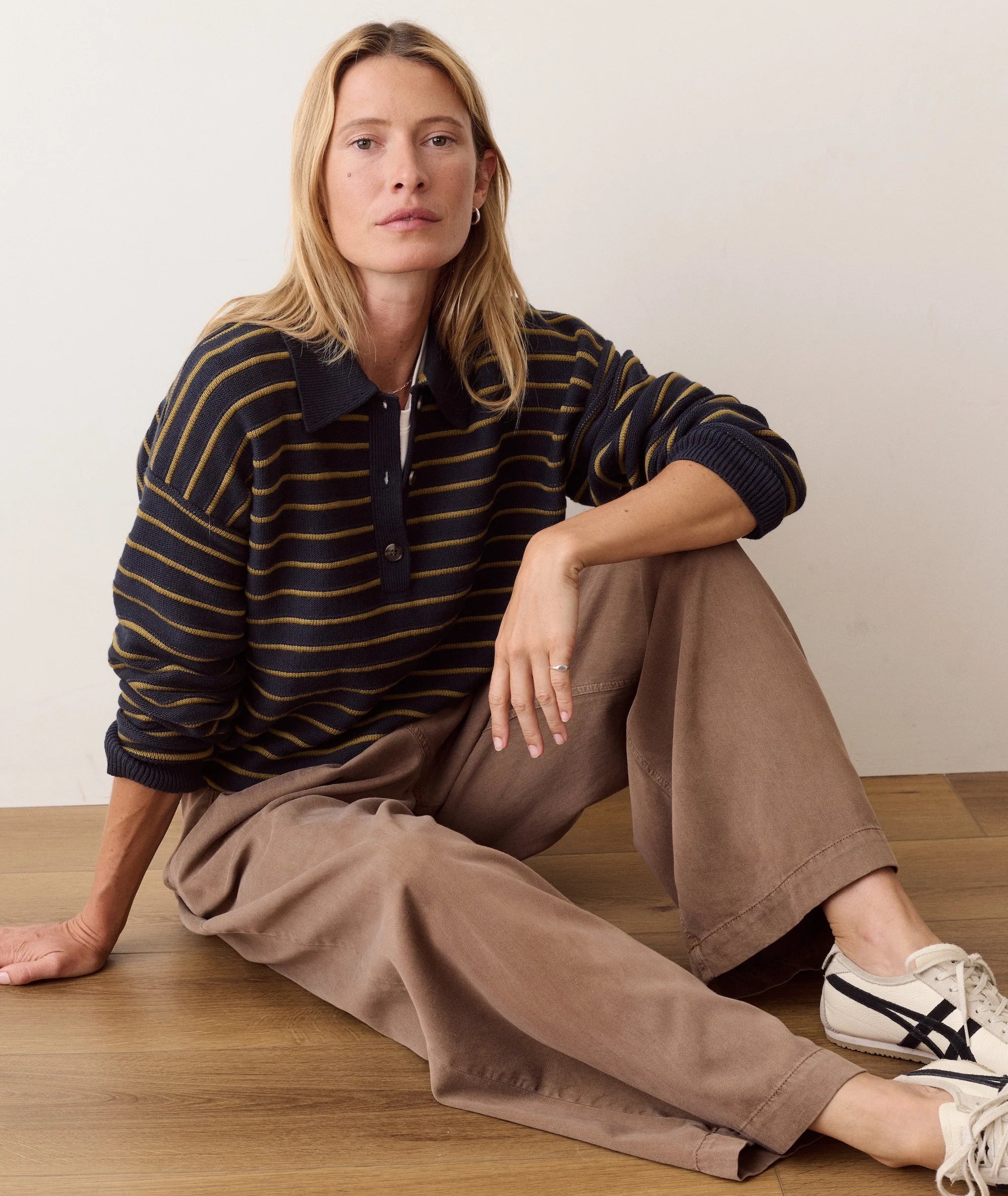 Allison Pleated Wide Leg Trouser - Java