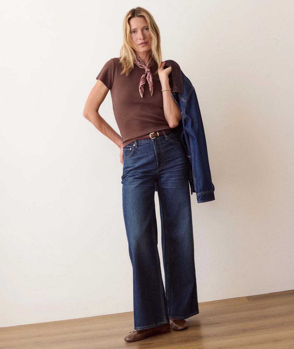 Lexi Rib Sun-In Crew Tee - Chocolate
