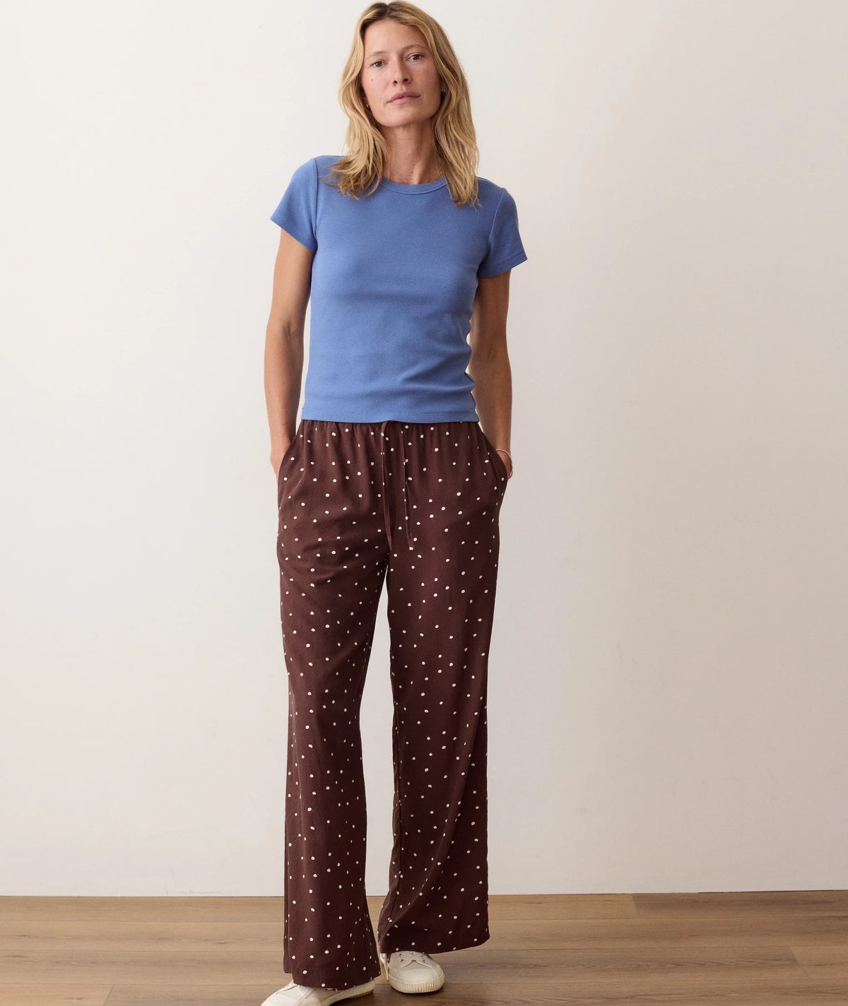 Lexi Rib Sun-In Crew Tee - Dutch Blue