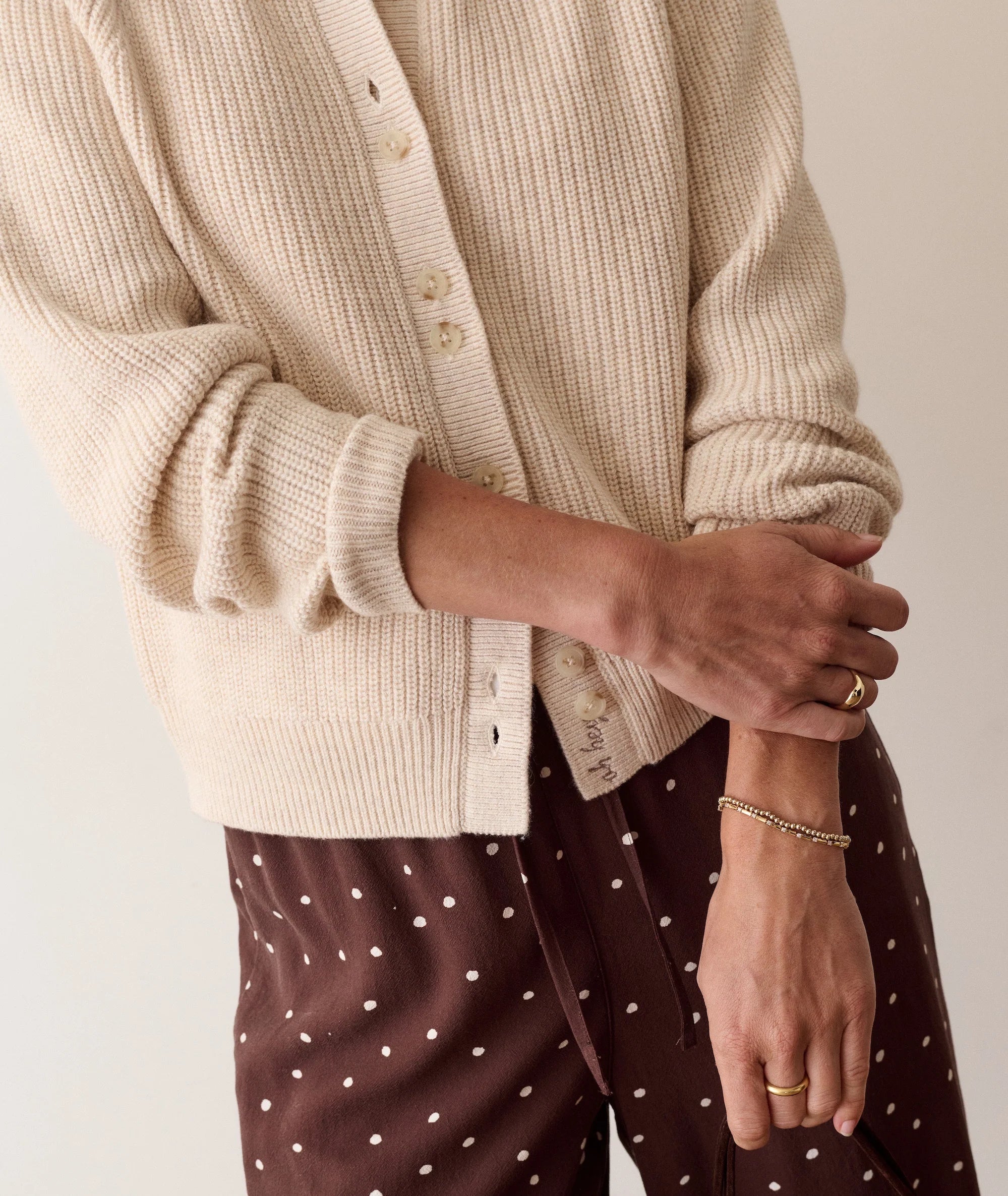 Parker Collared Cardigan - Oatmeal