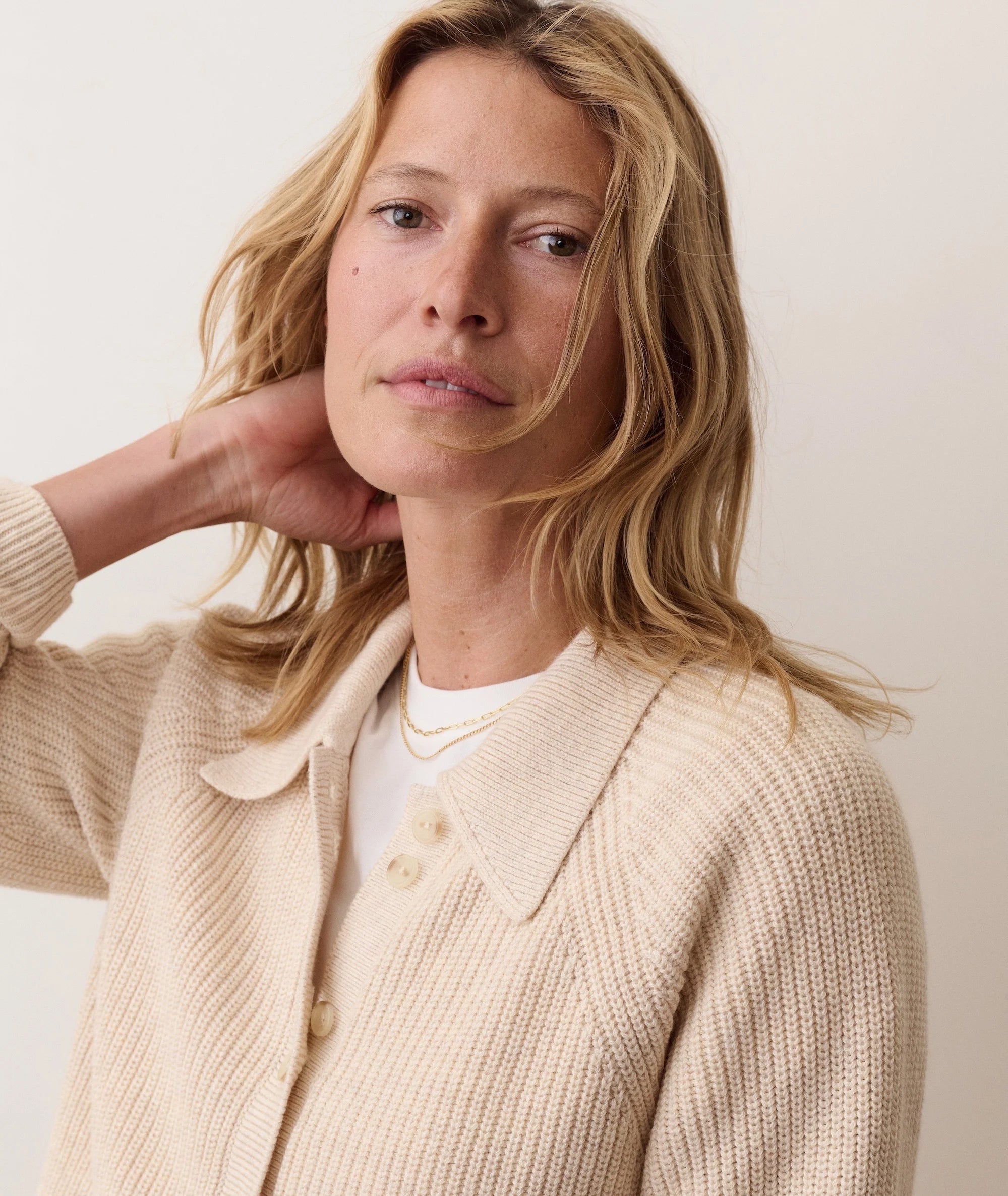 Parker Collared Cardigan - Oatmeal