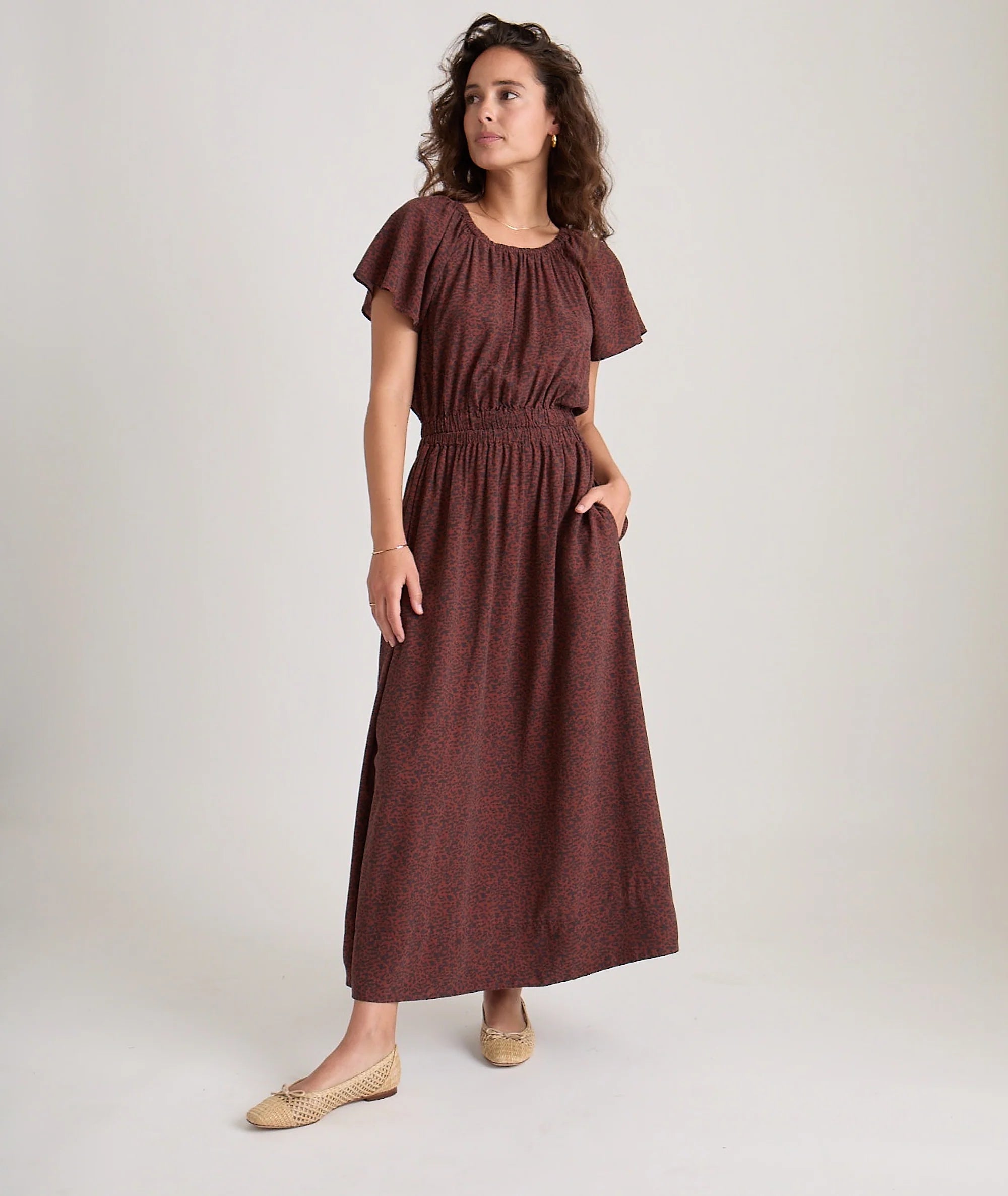 Charlotte Midi Dress - Deep Cheetah