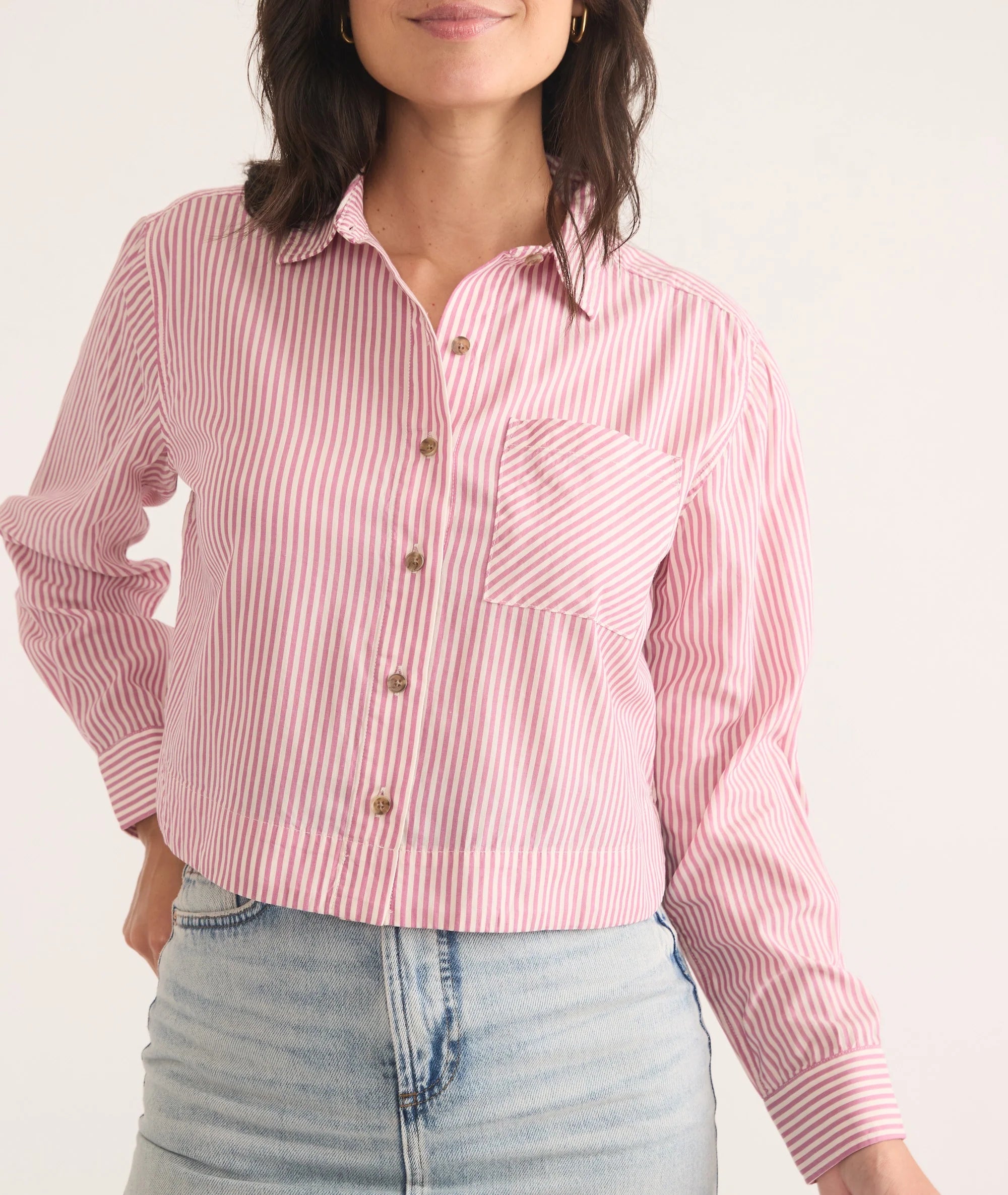 Mila Straight Hem Button Down