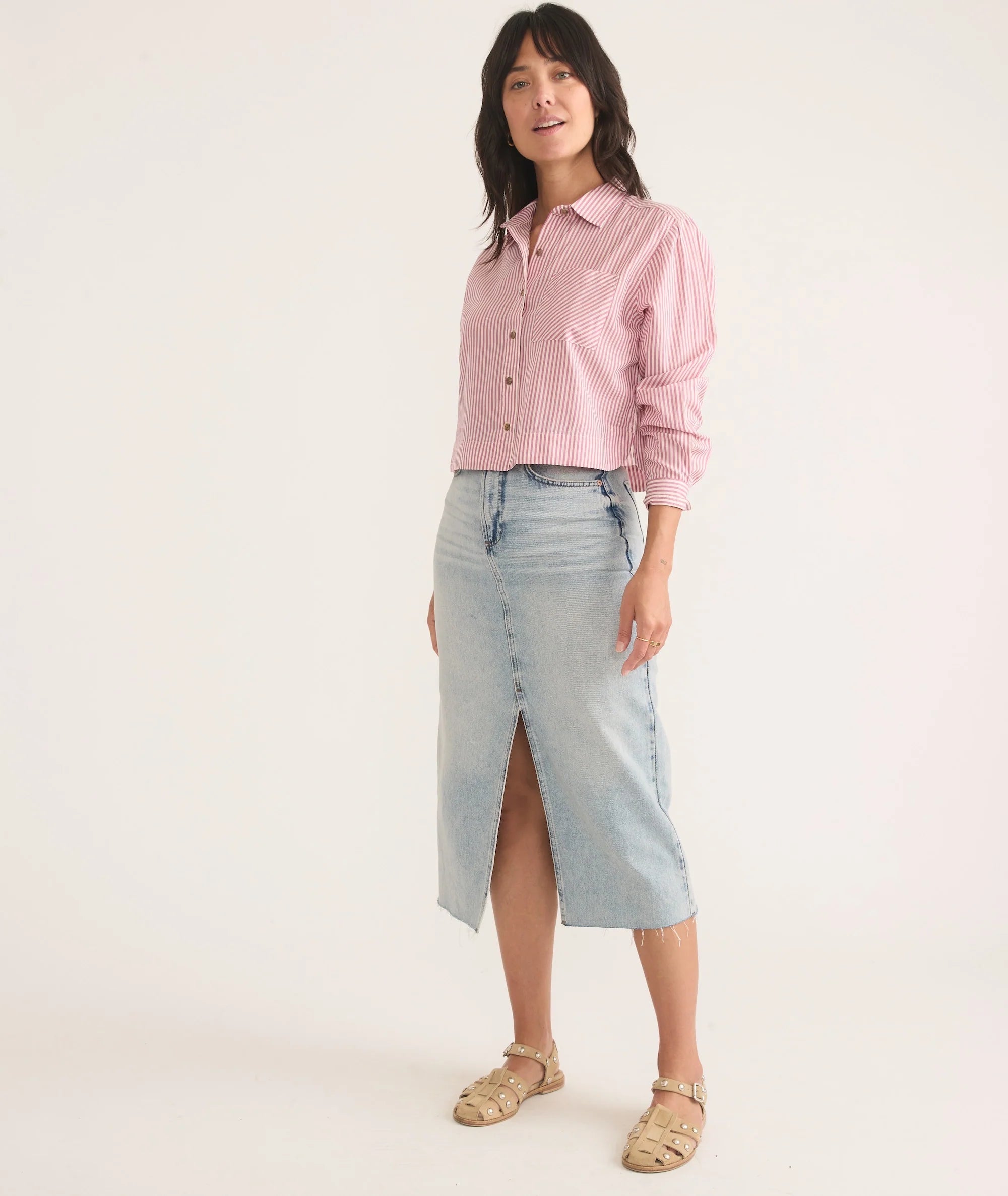 Mila Straight Hem Button Down