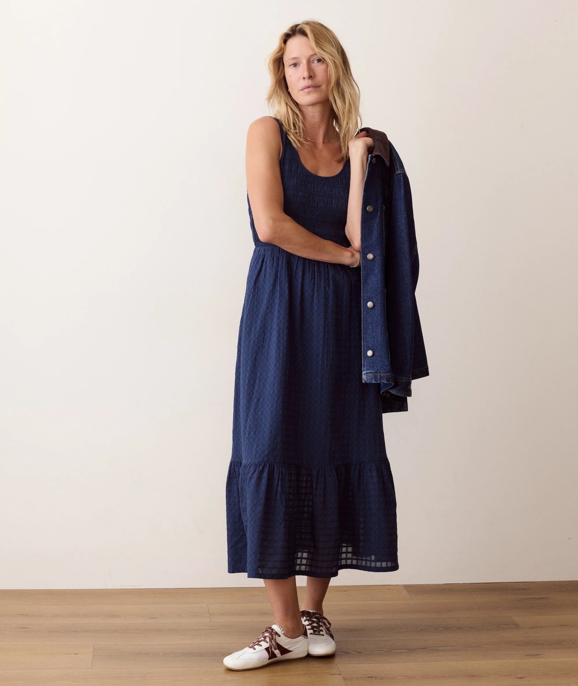 Tessa Midi Dress - Navy