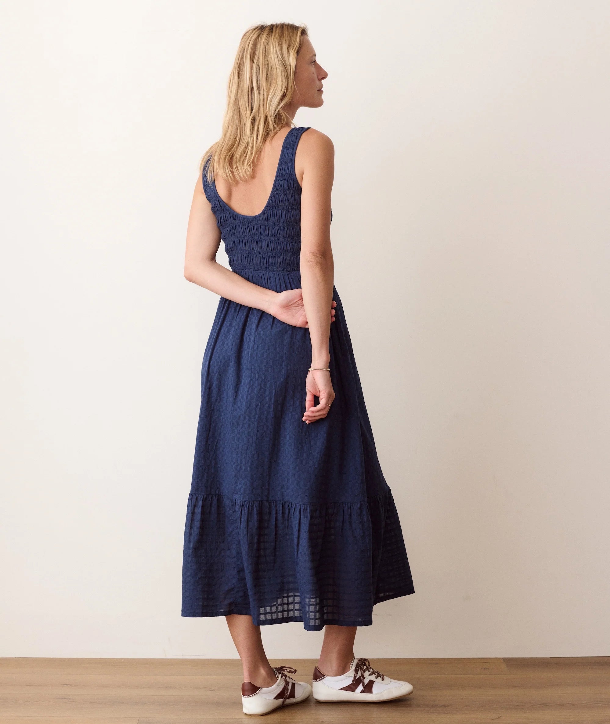 Tessa Midi Dress - Navy