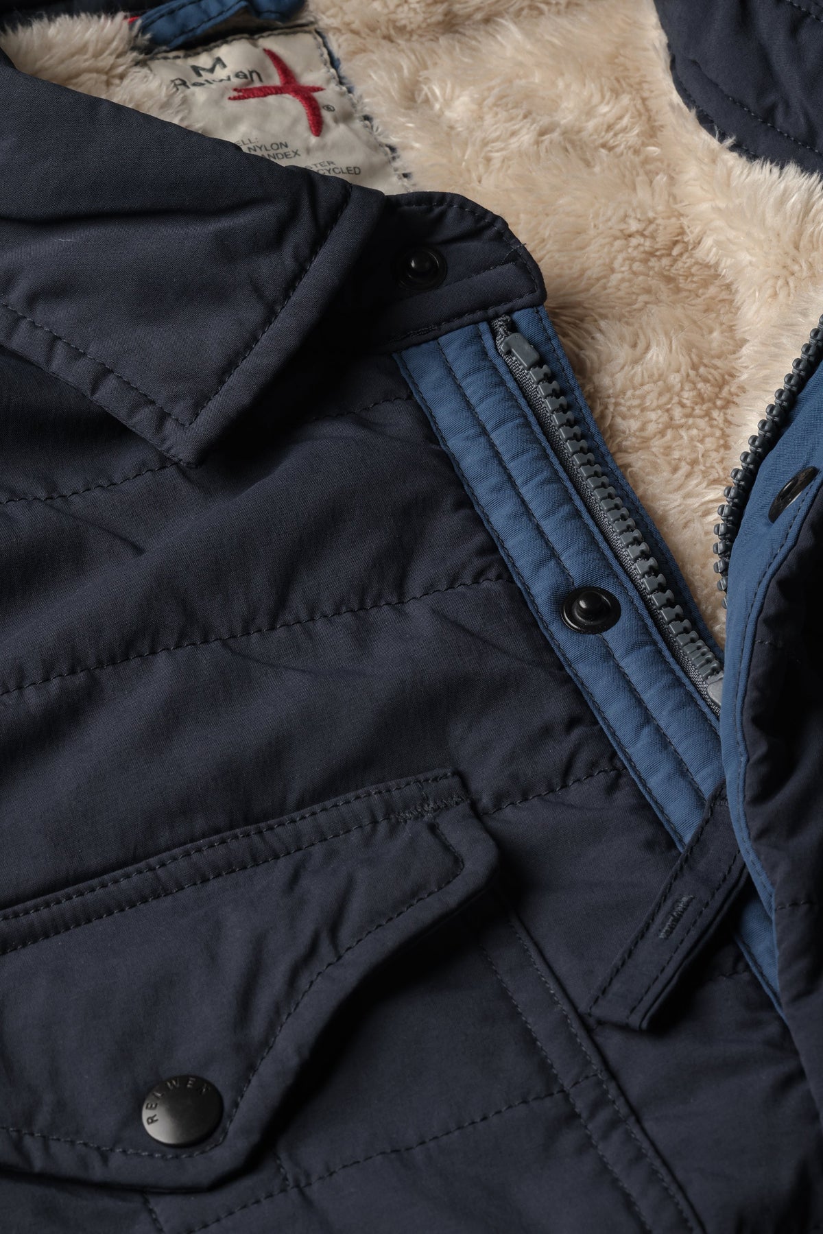 Quilted Superfleece Jacket - Navy