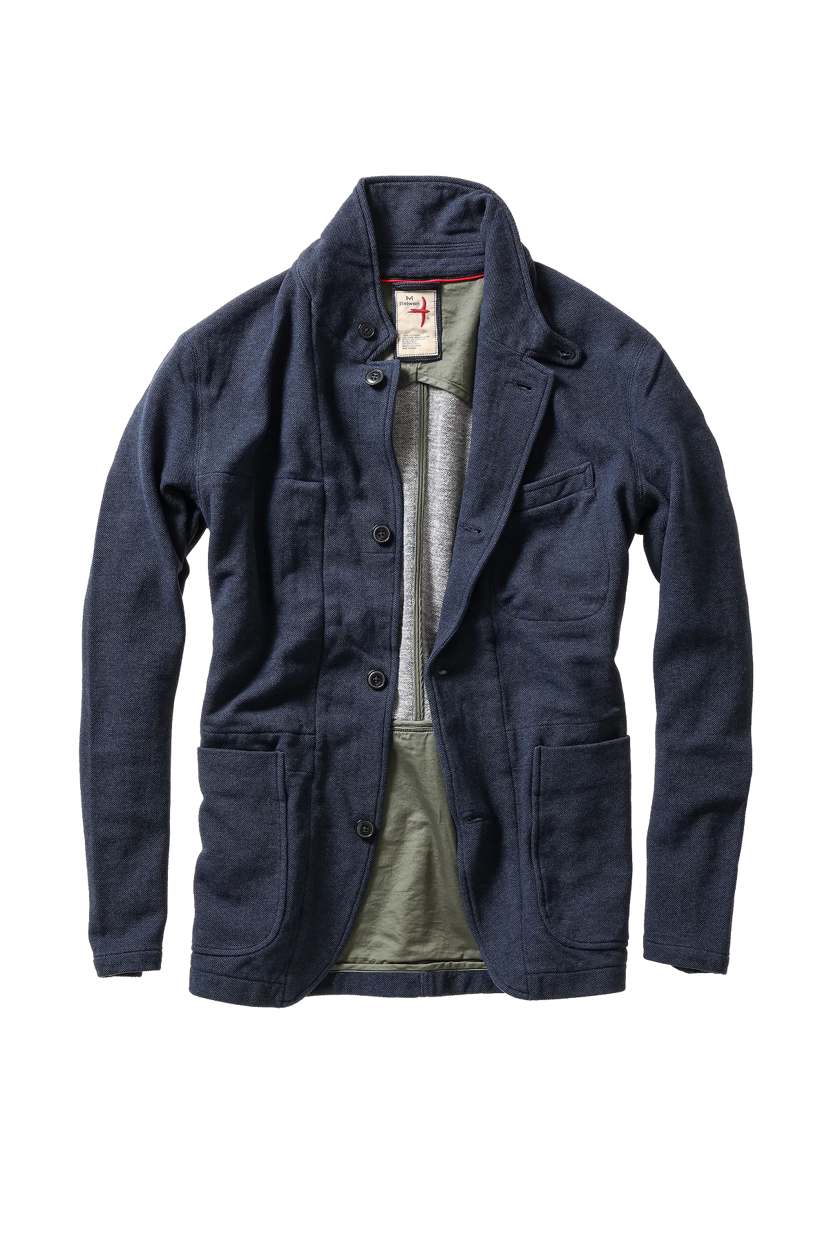 Pique Trap Blazer - Navy