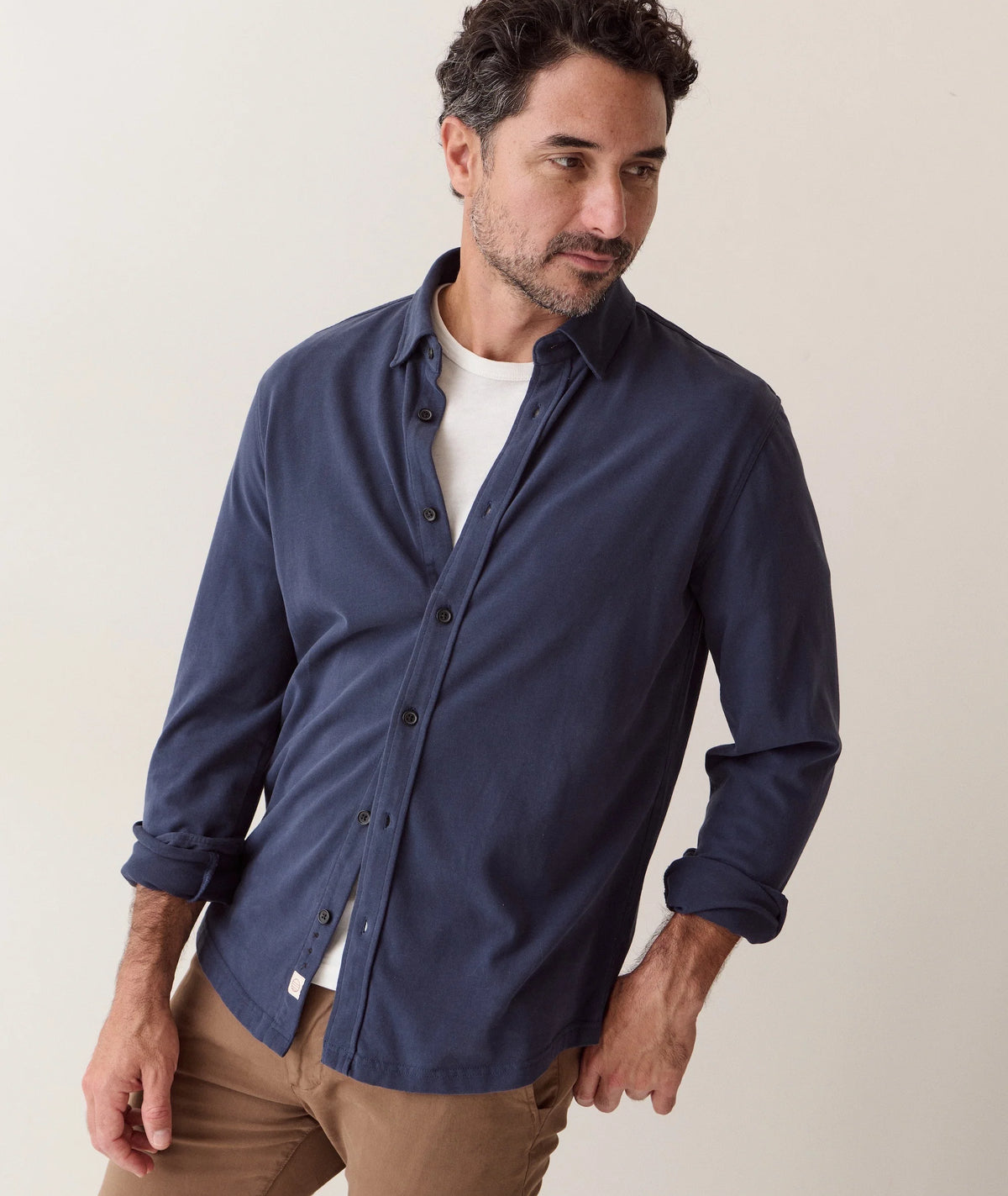 Luxe Jersey Shirt - Navy