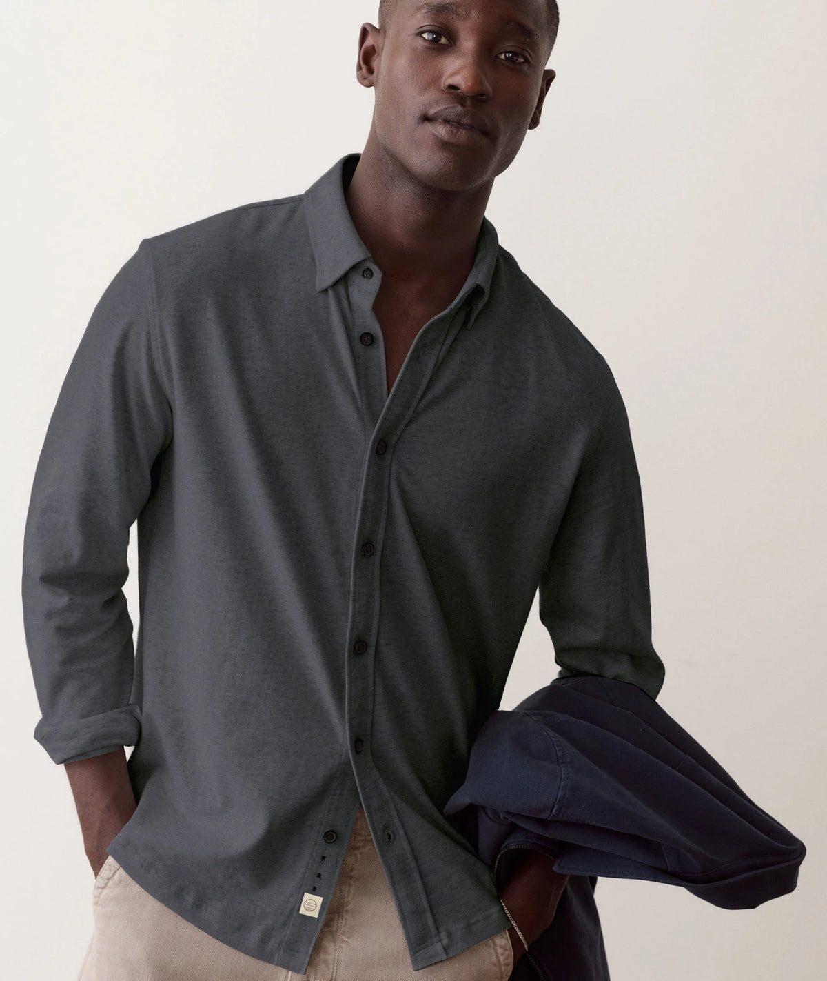 Luxe Jersey Shirt - Asphalt