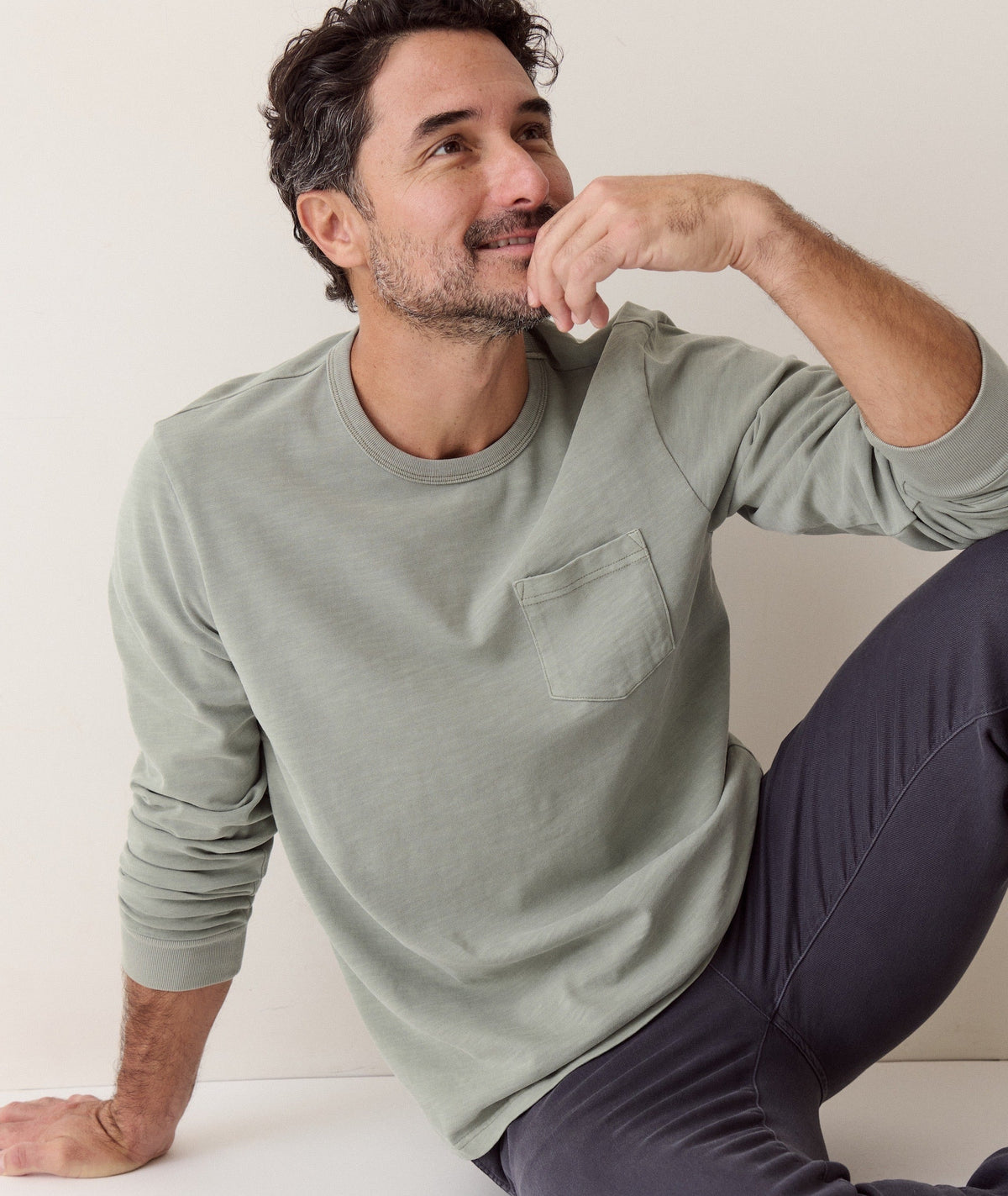 Luxe Slub Pocket Tee - Iceberg Green