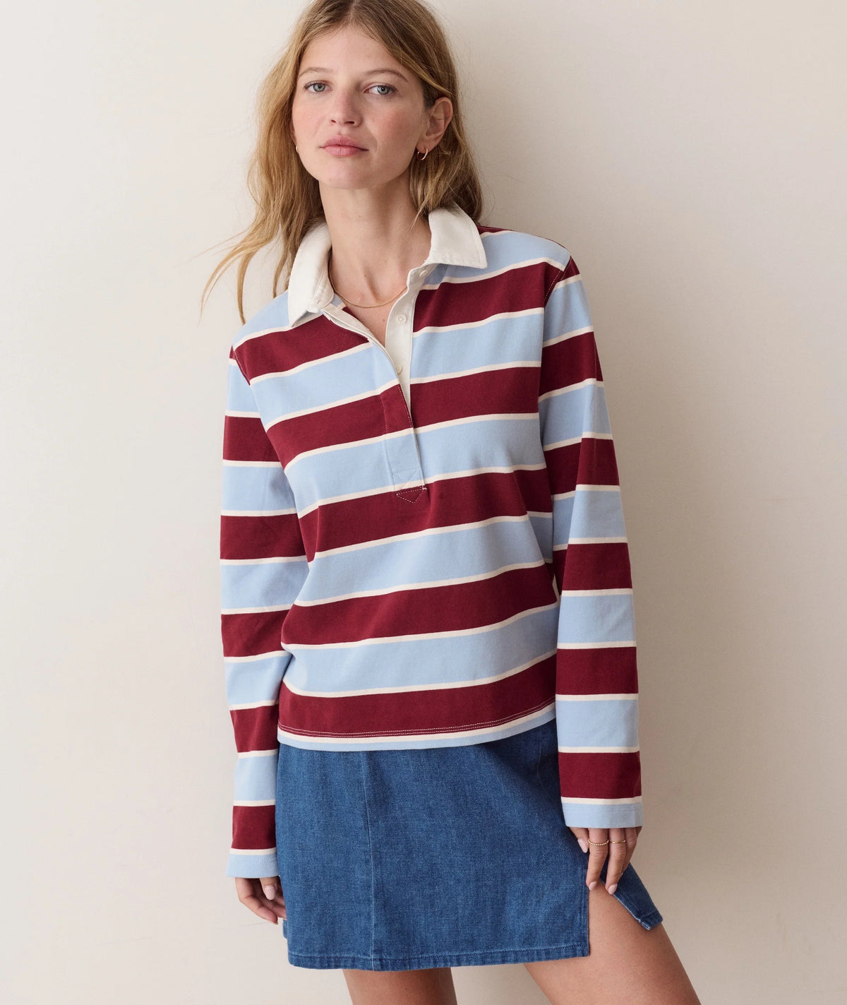 Dream Jersey Rugby Polo - Sky & Cabernet