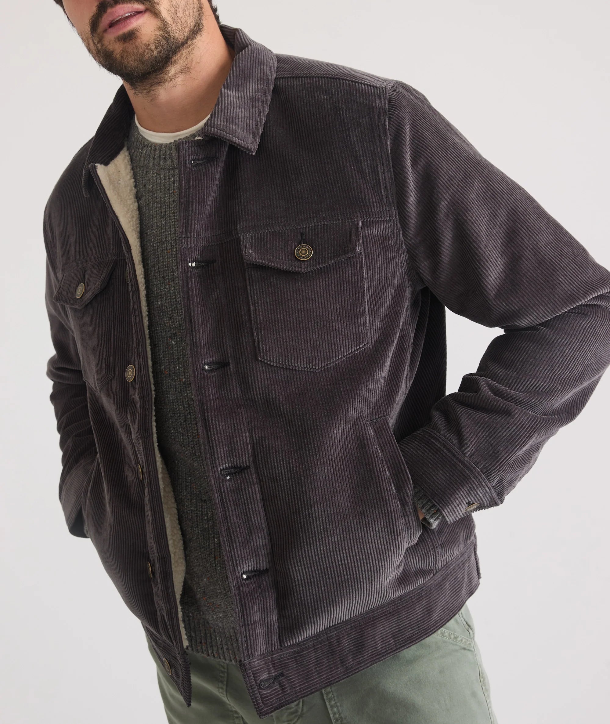 Boise Corduroy Trucker - Faded Black / Small