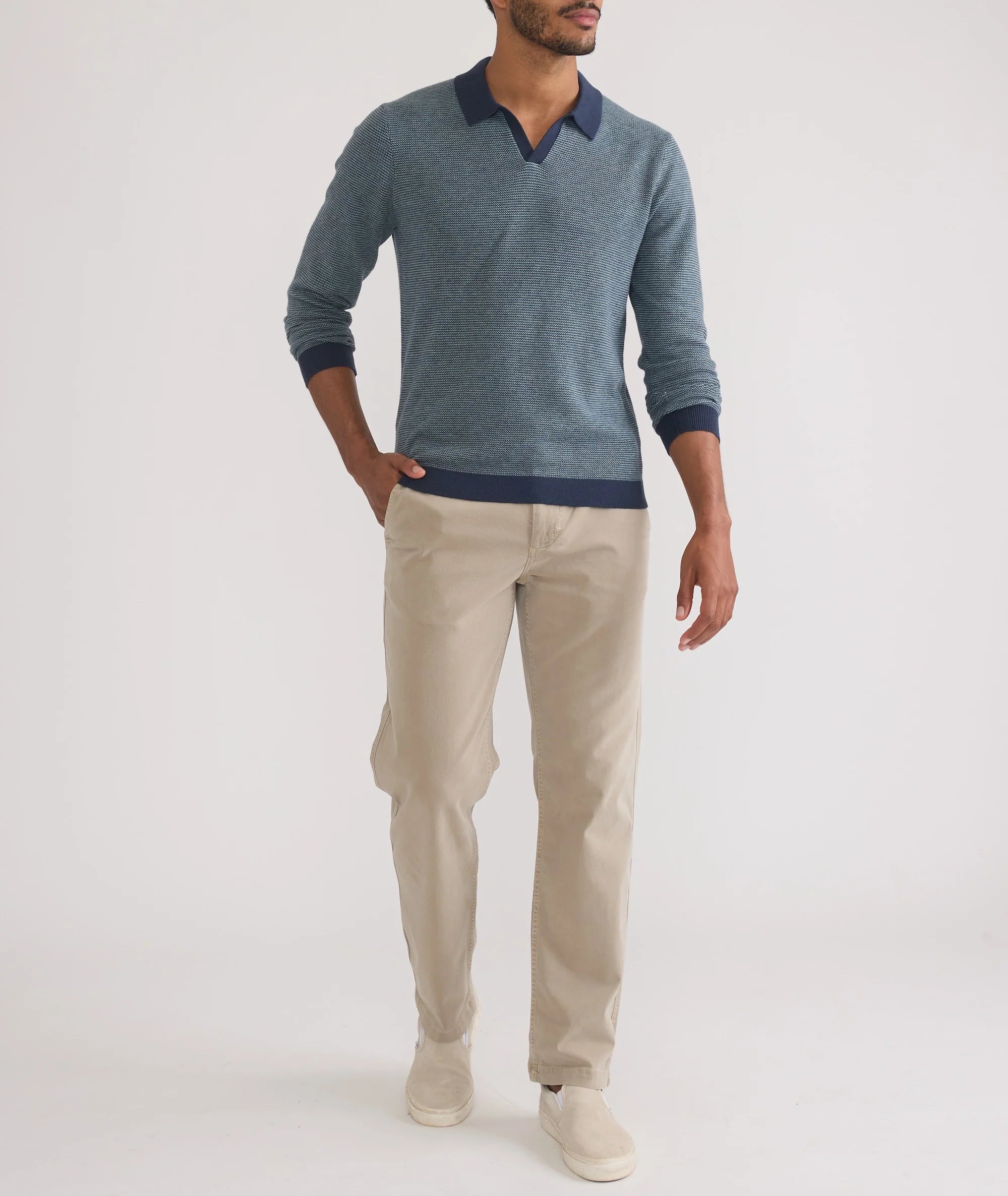 Liam Long Sleeve Sweater Polo