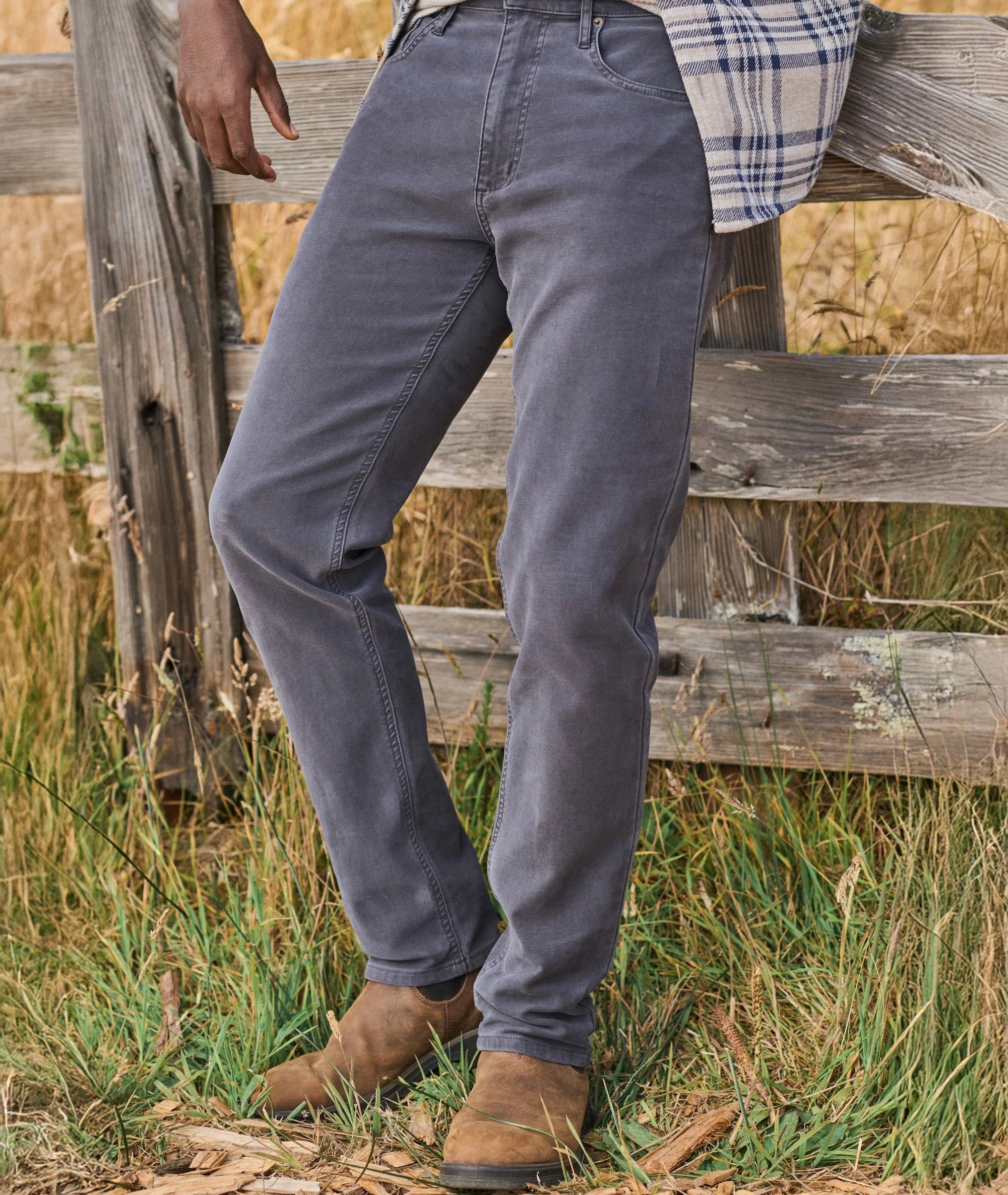 Flex Terry Slim Straight Pant - Faded Navy