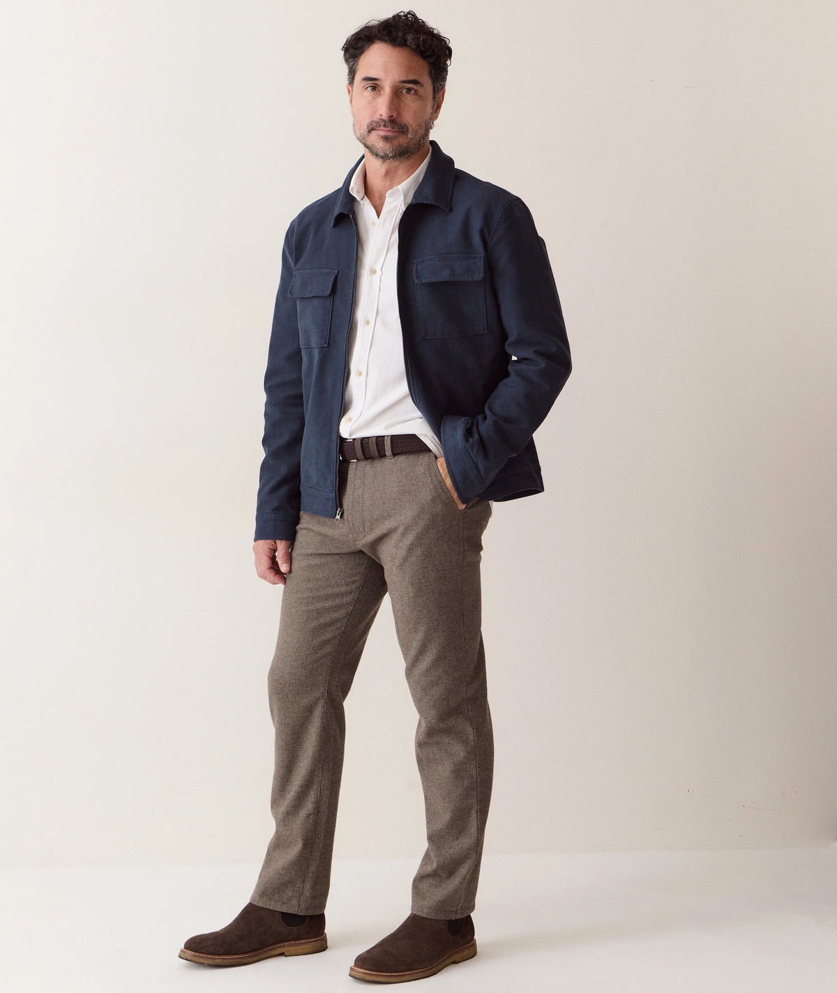 Saturday Houndstooth Chino - Slim Straight - Dark Taupe