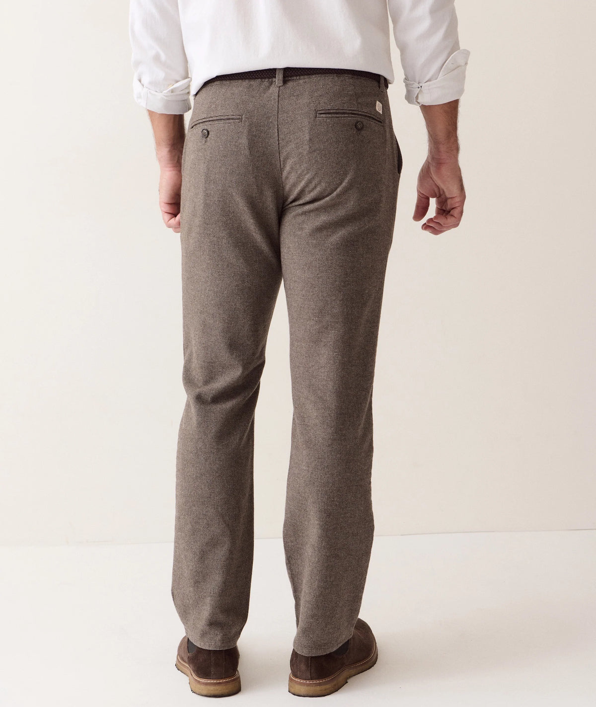 Saturday Houndstooth Chino - Slim Straight - Dark Taupe