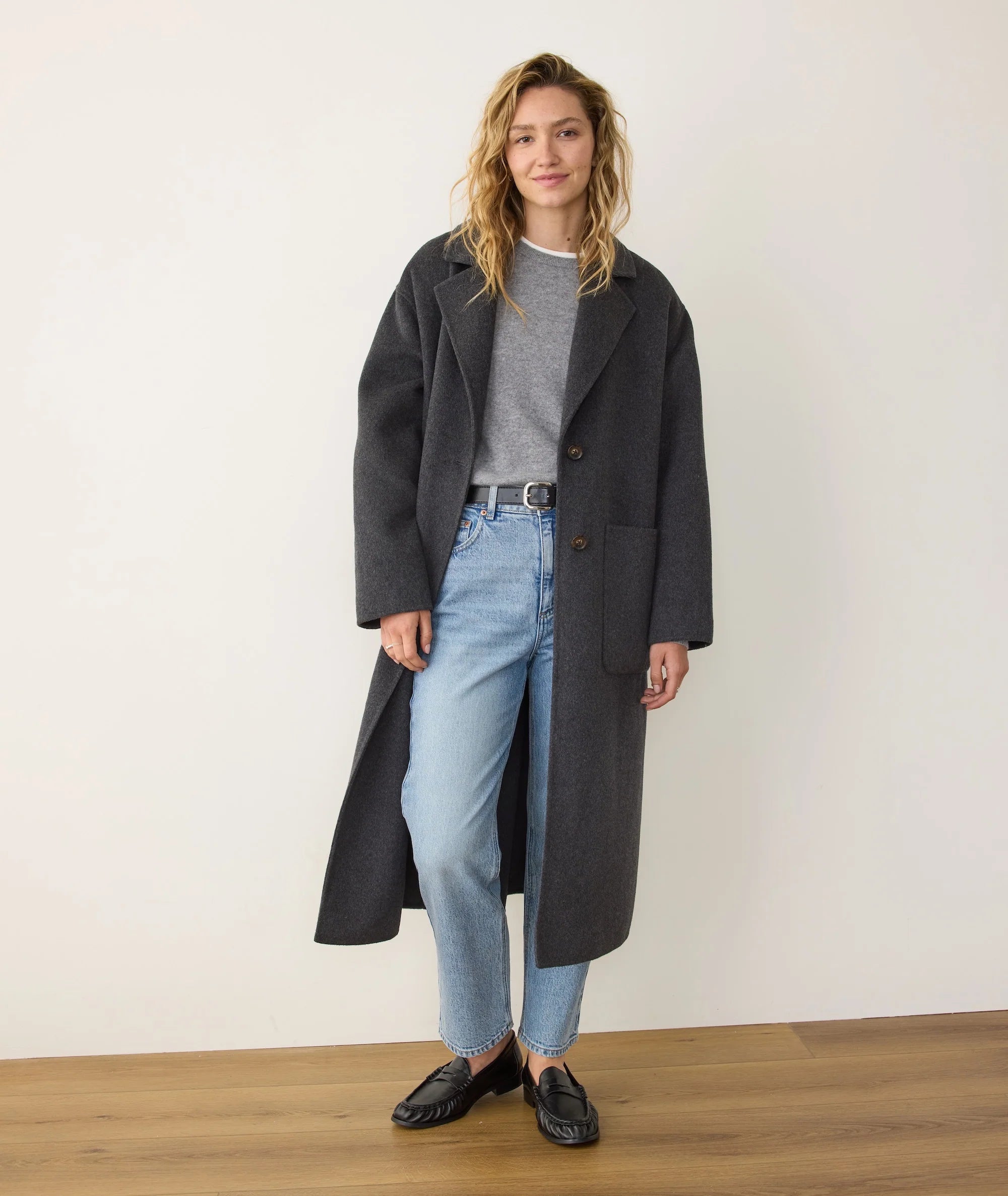 Colette Wool Topcoat - Charcoal Heather