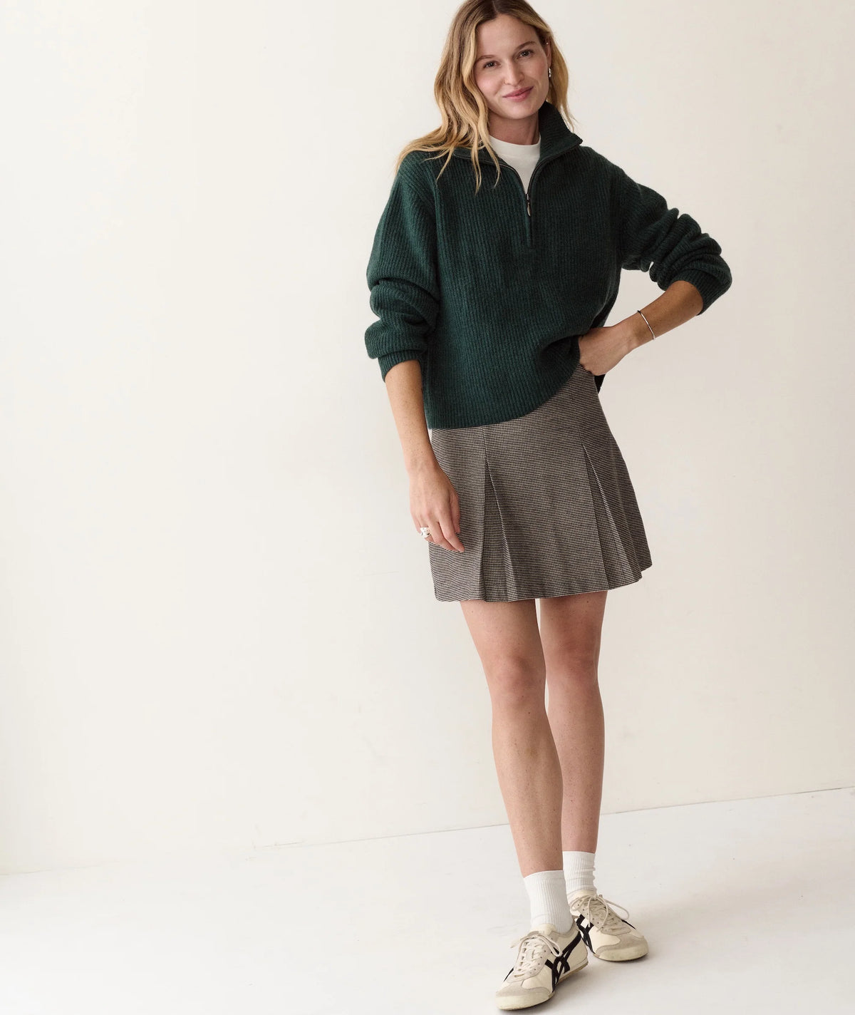 Chalet Quarter Zip Sweater - Pine