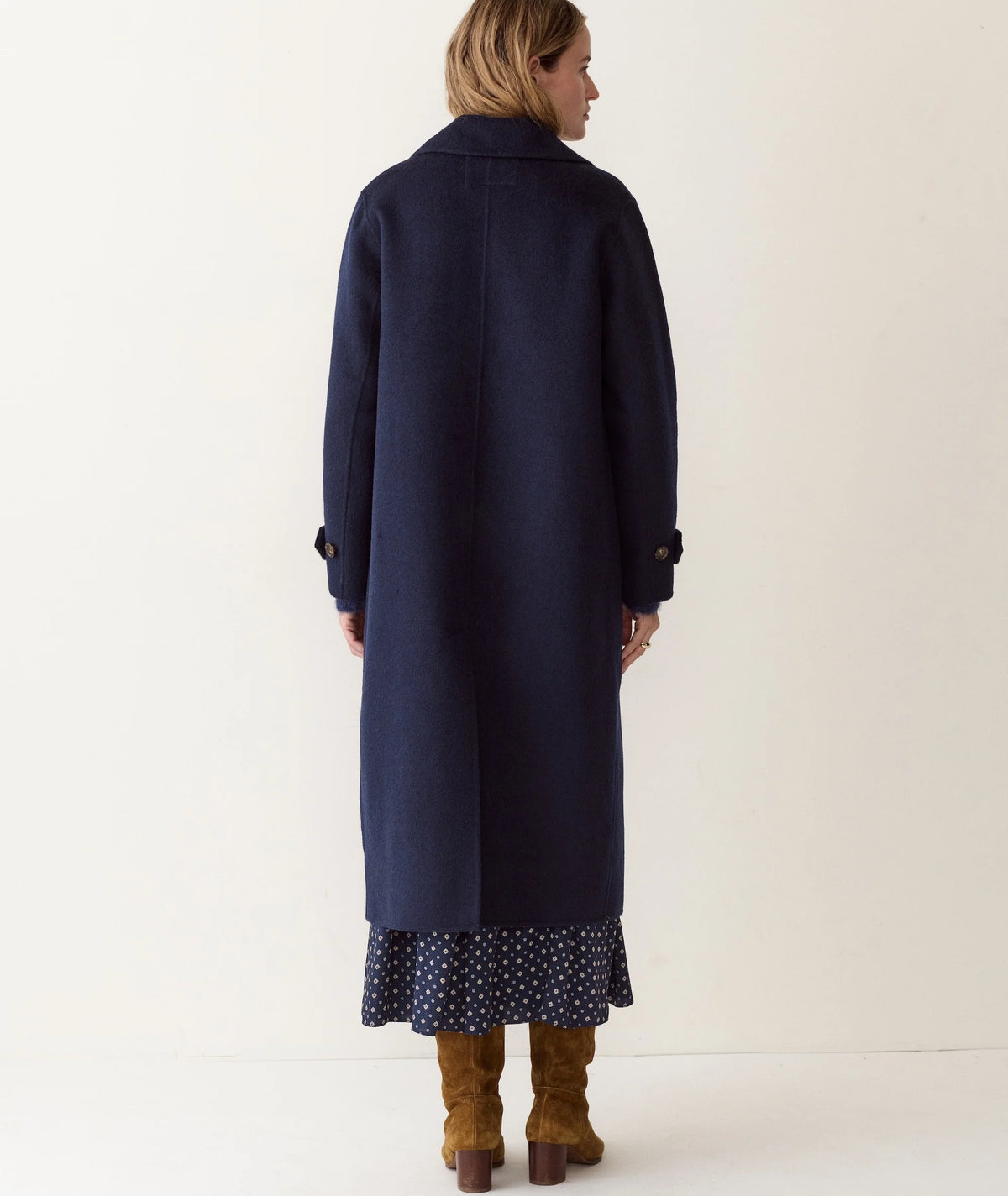 Colette Wool Topcoat - Navy Heather