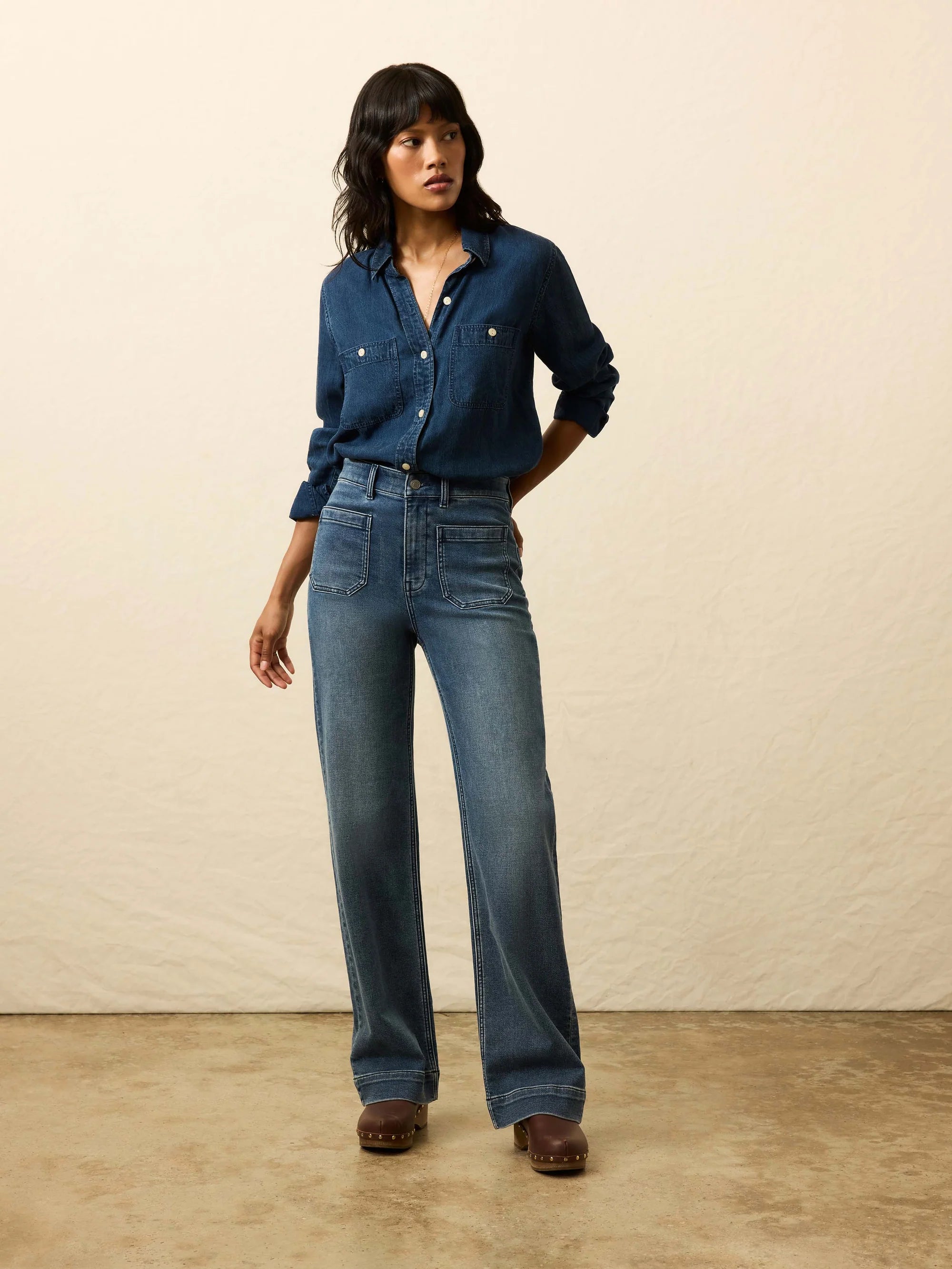 The Tried and True Chambray Shirt - Night Lagoon Wash