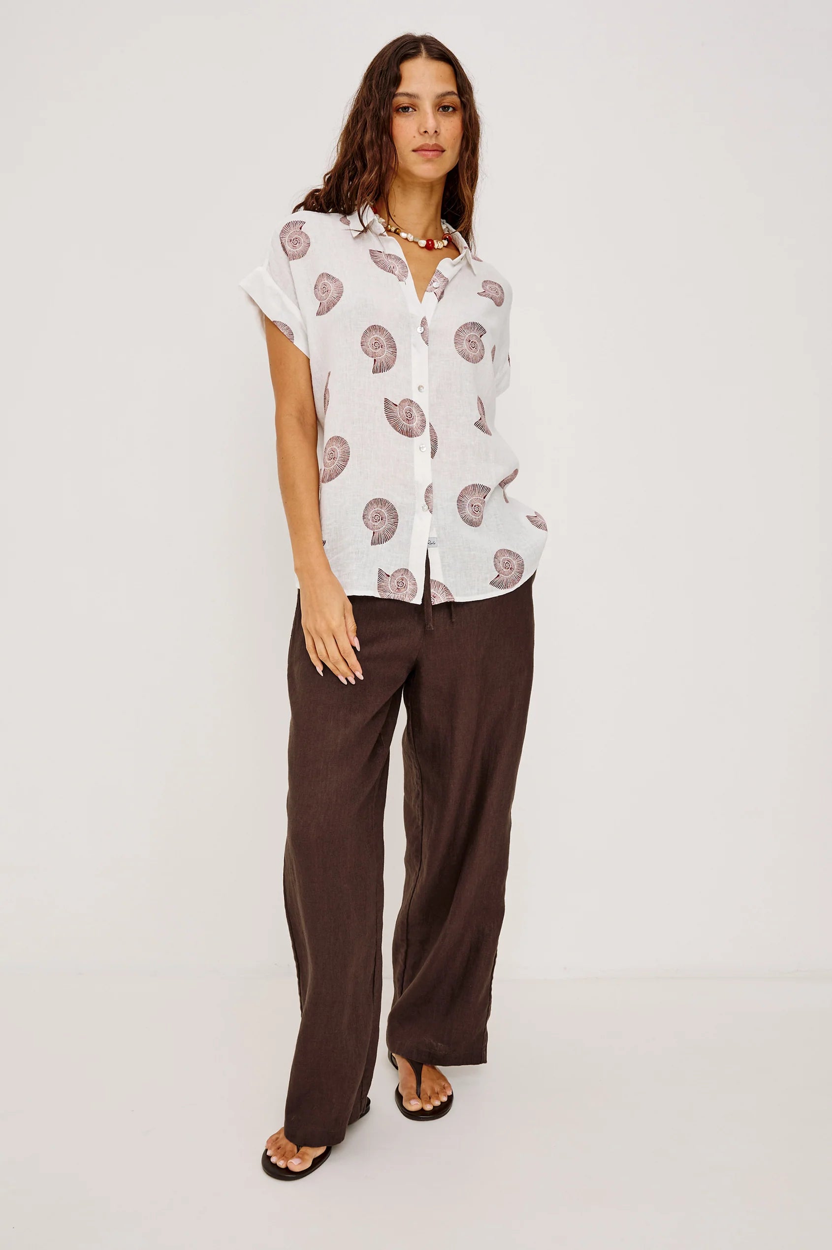 Farrah Shirt - Spiral Shells