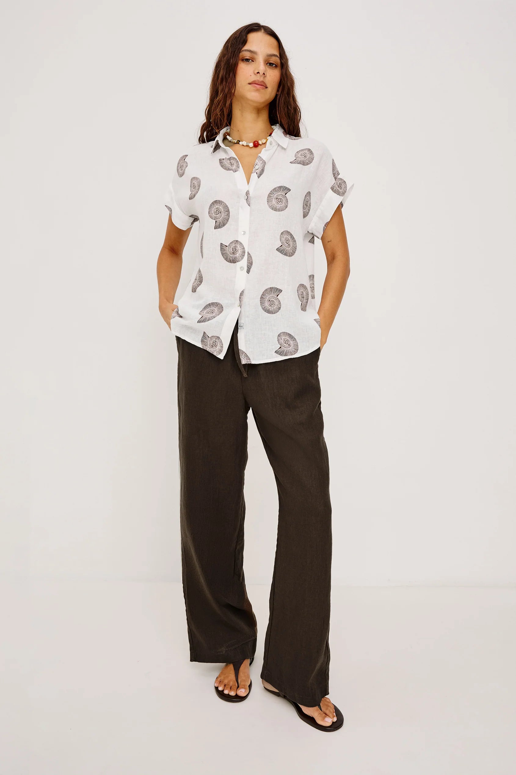 Farrah Shirt - Spiral Shells