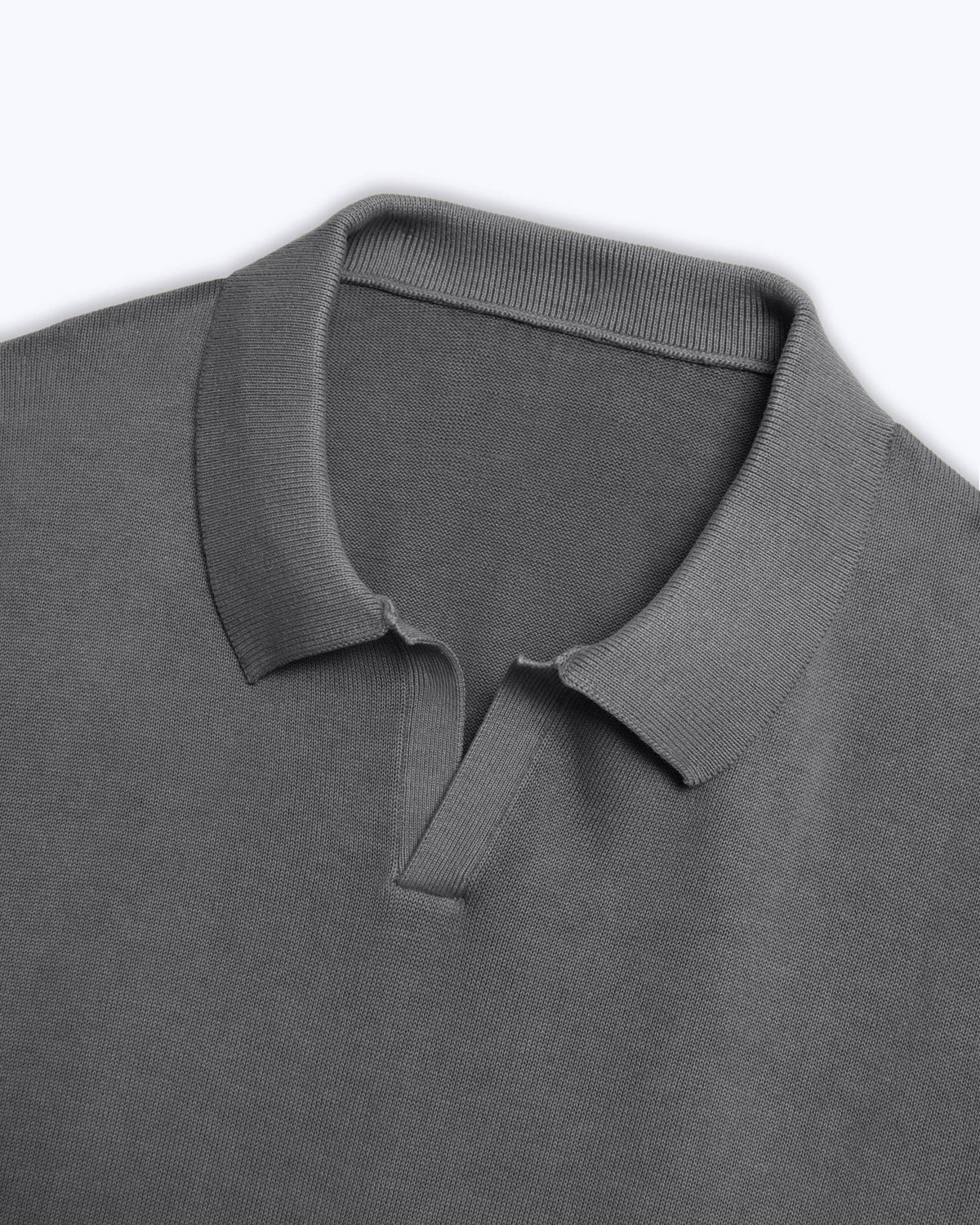 Long Sleeve Lolo Sweater Polo - Charcoal