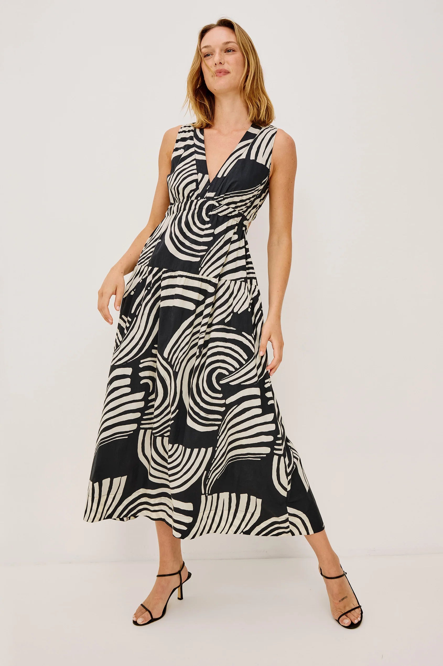 Genevieve Dress - Onyx Waves