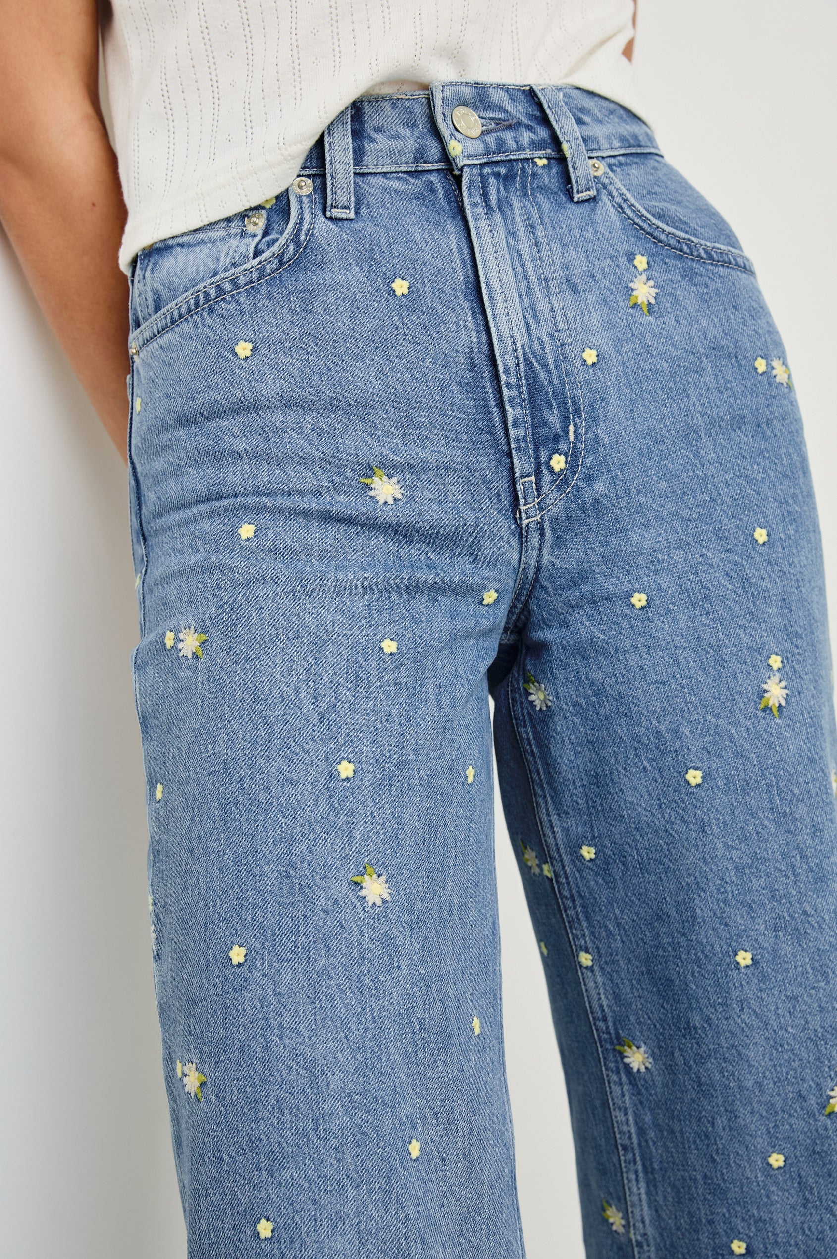 Getty Crop Wide Leg Indigo Floral