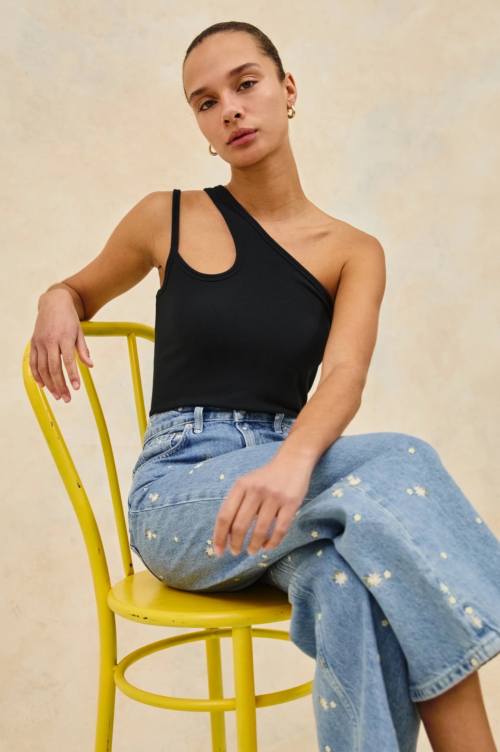 Getty Crop Wide Leg Indigo Floral