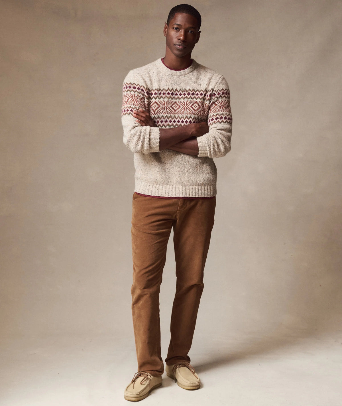 Donegal Fair Isle Sweater - Oat Multi