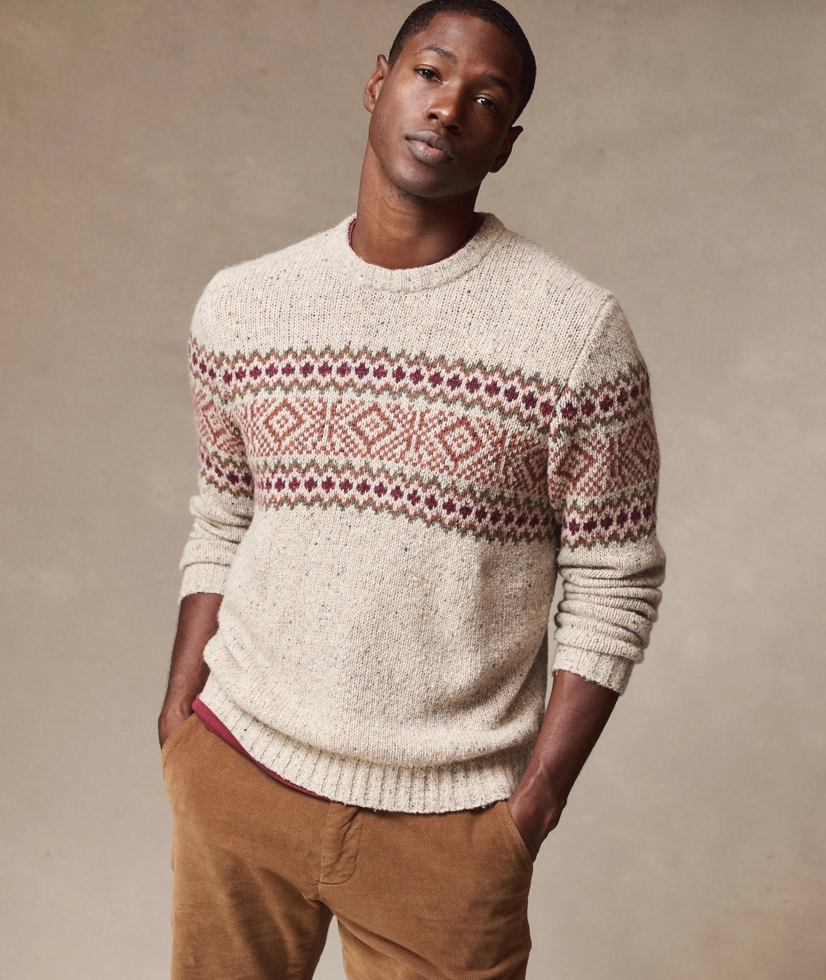 Donegal Fair Isle Sweater - Oat Multi
